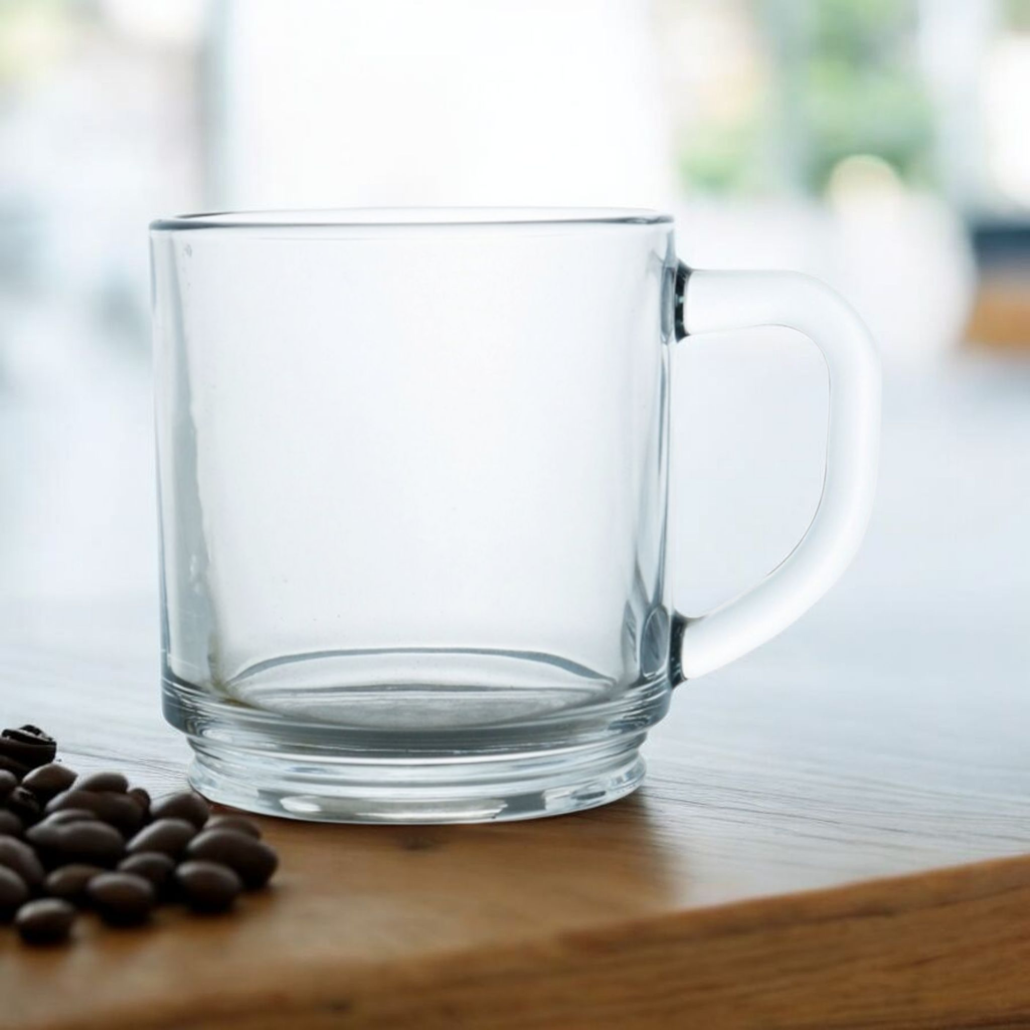 Pasabahce Glass Espresso Coffee Mug 290ml Clear with Handle 40867