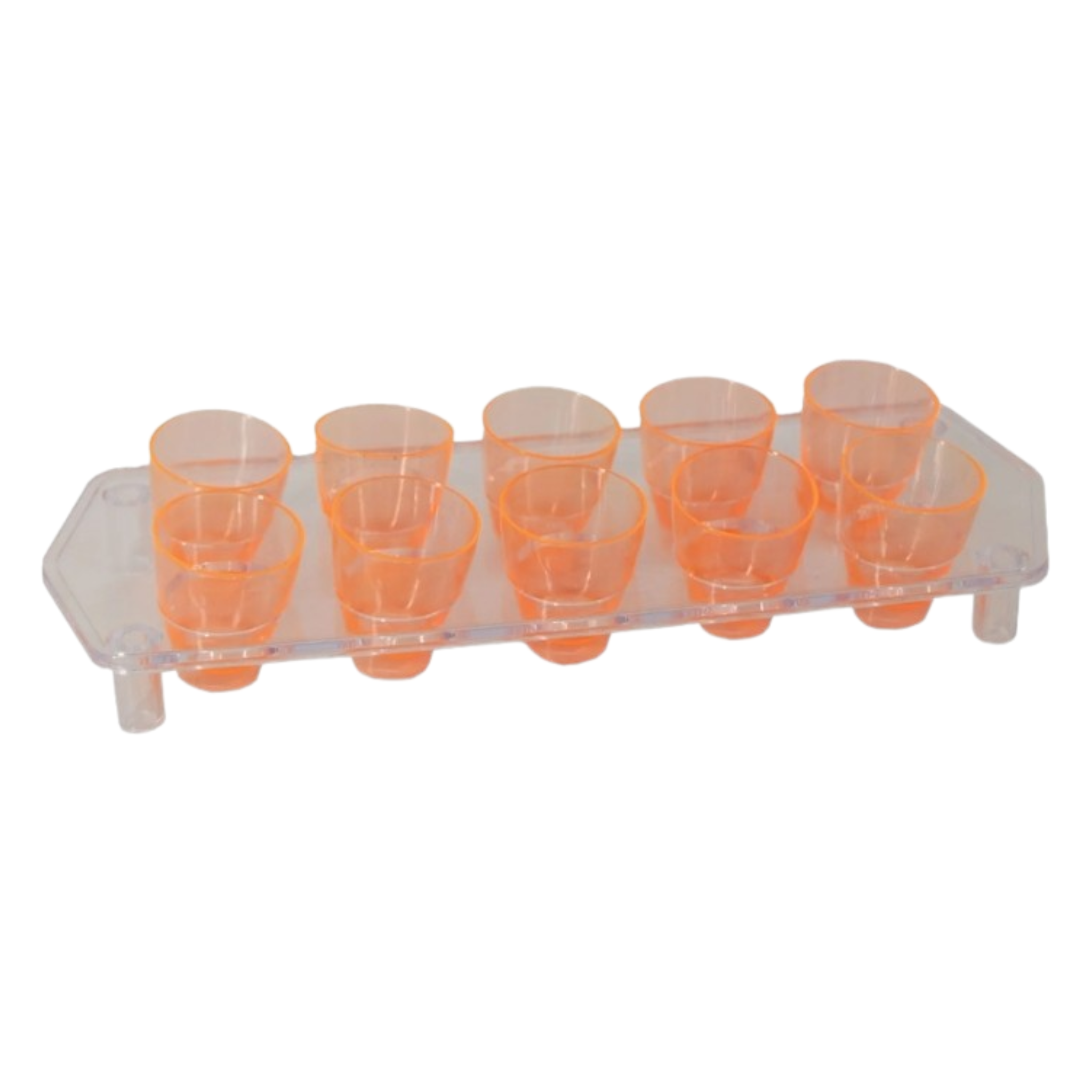 Bar Butler Plastic Shot Glasses on Tray 25ml Tot Measures 10pc 21476