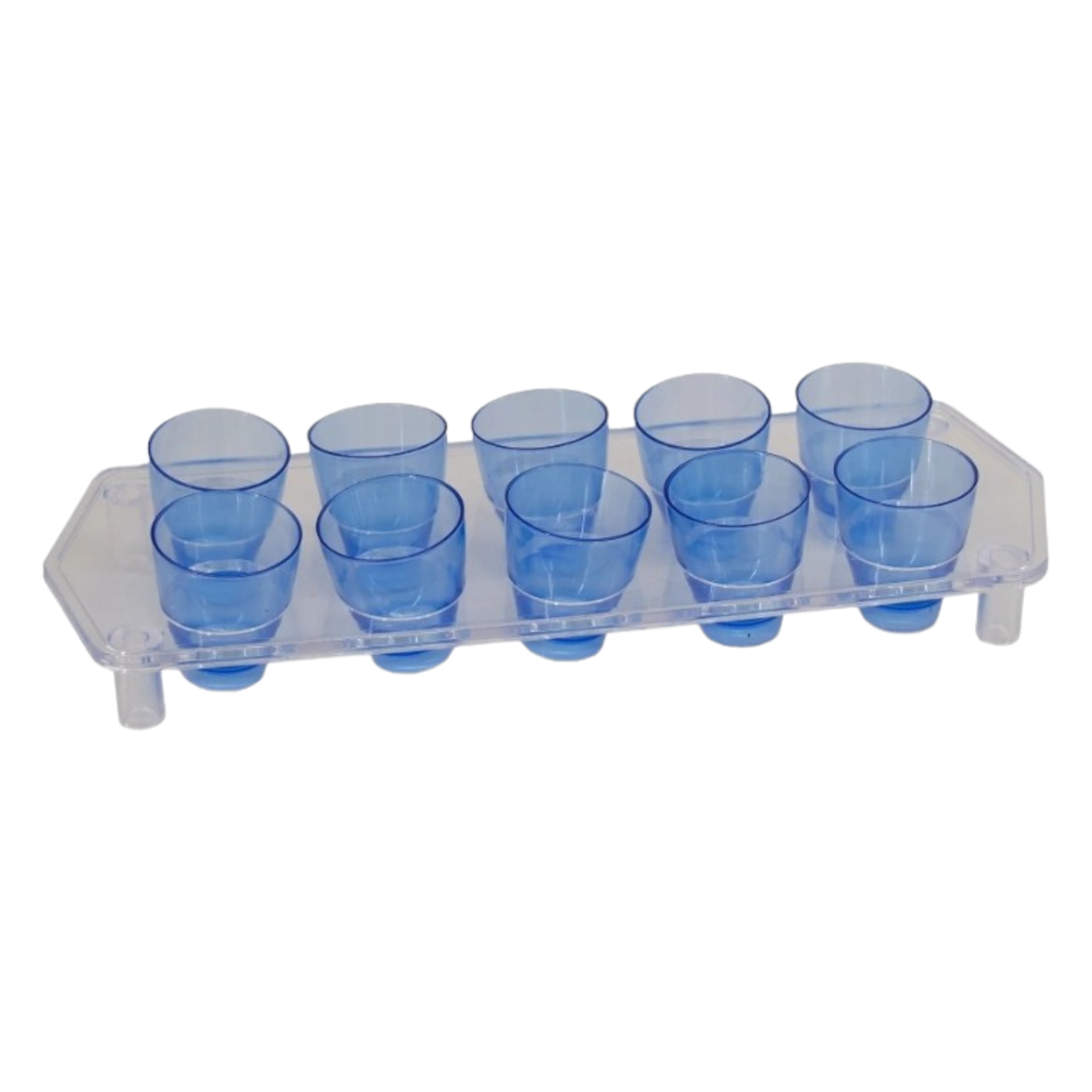Bar Butler Plastic Shot Glasses on Tray 25ml Tot Measures 10pc 21476
