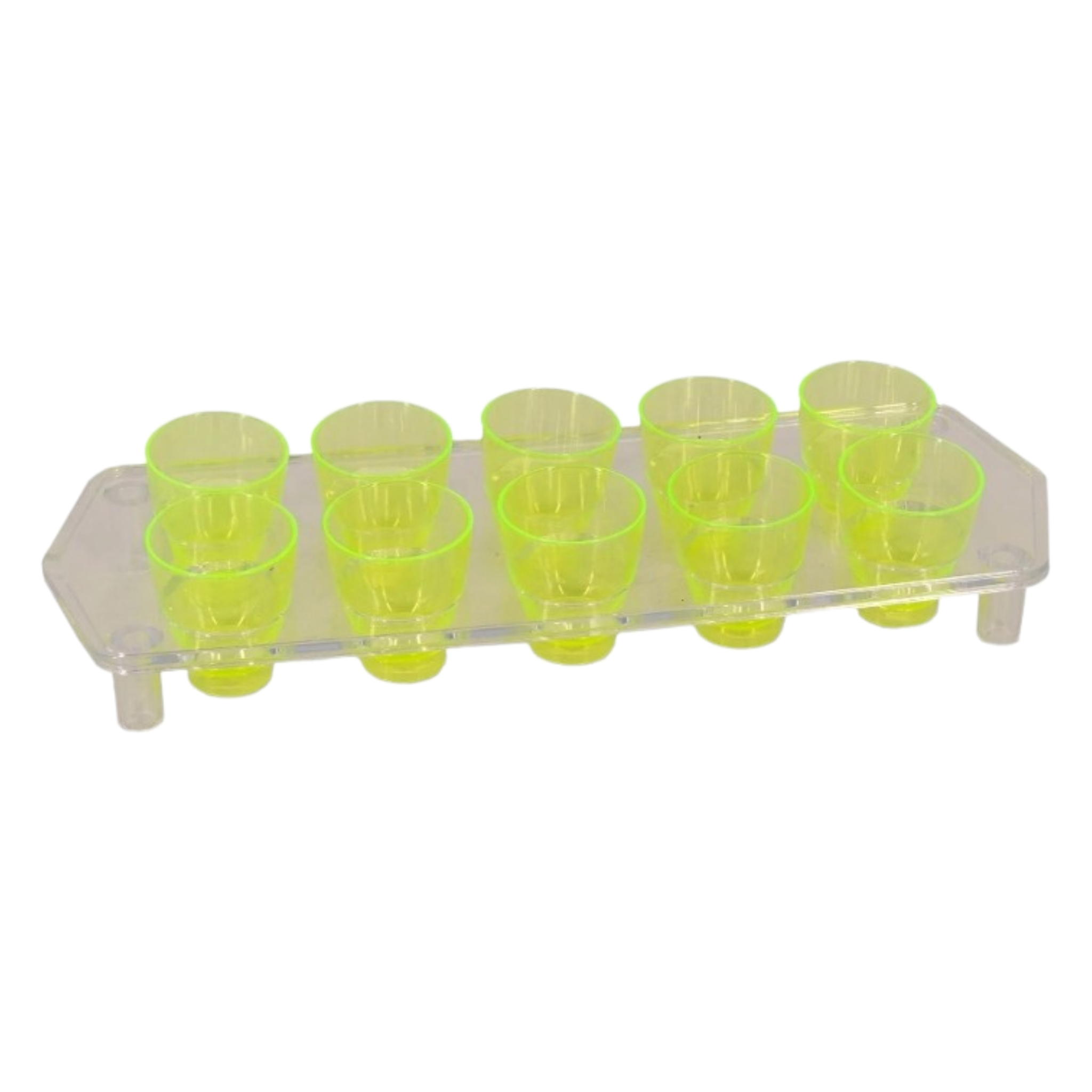 Bar Butler Plastic Shot Glasses on Tray 25ml Tot Measures 10pc 21476
