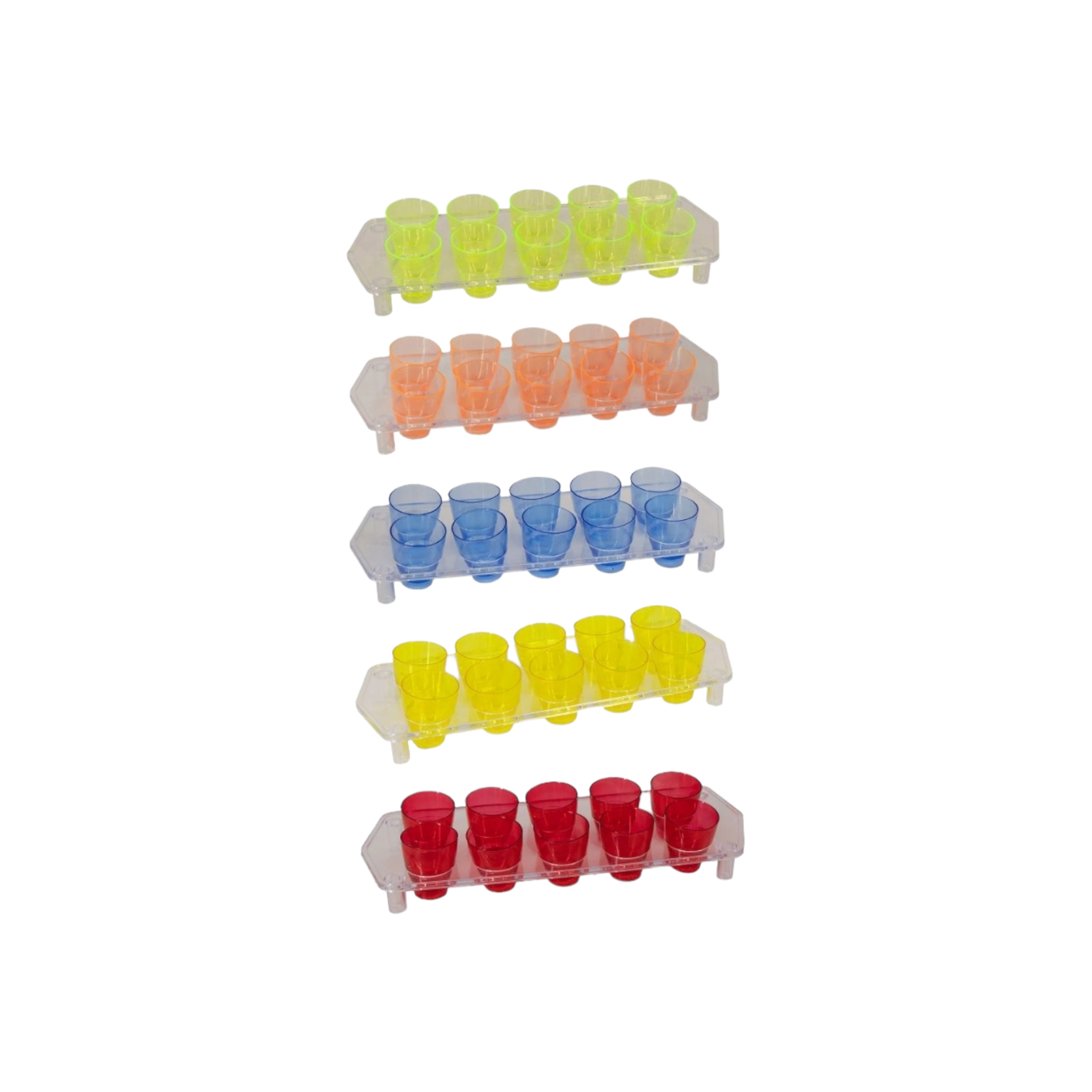 Bar Butler Plastic Shot Glasses on Tray 25ml Tot Measures 10pc 21476