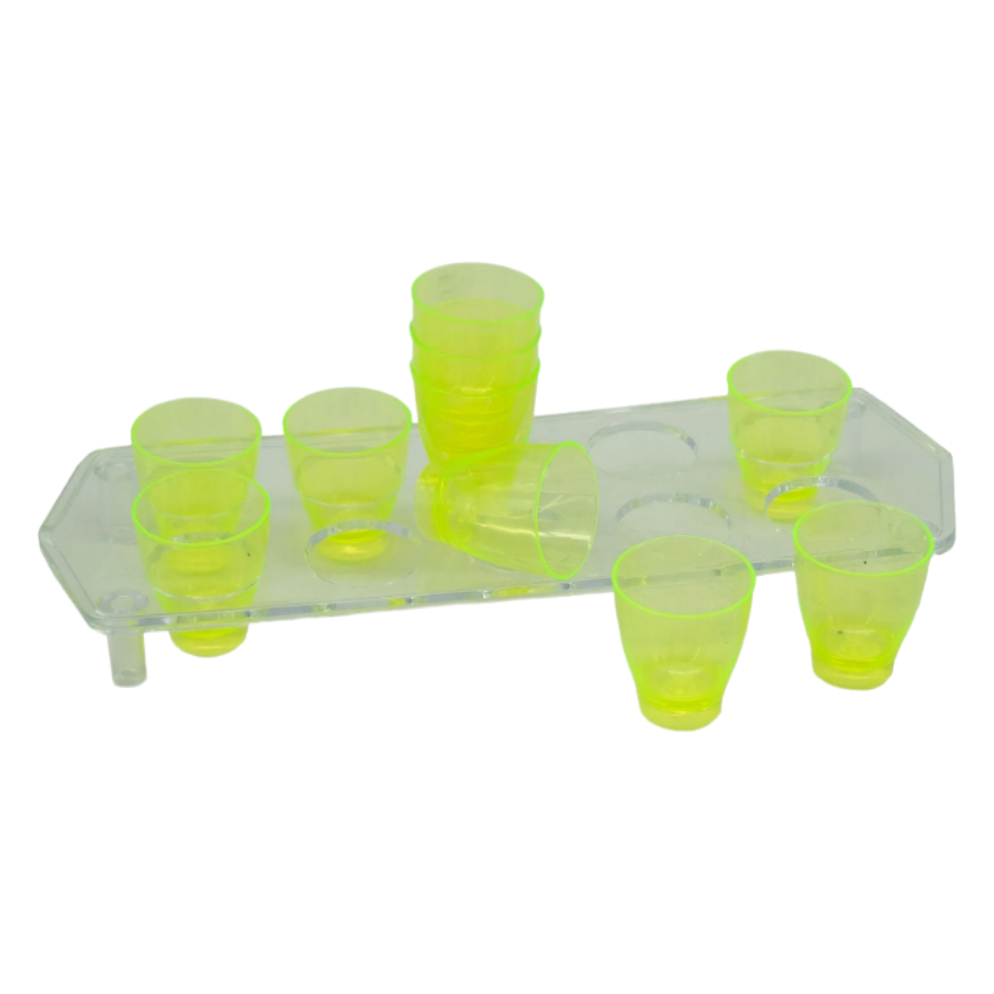 Bar Butler Plastic Shot Glasses on Tray 25ml Tot Measures 10pc 21476