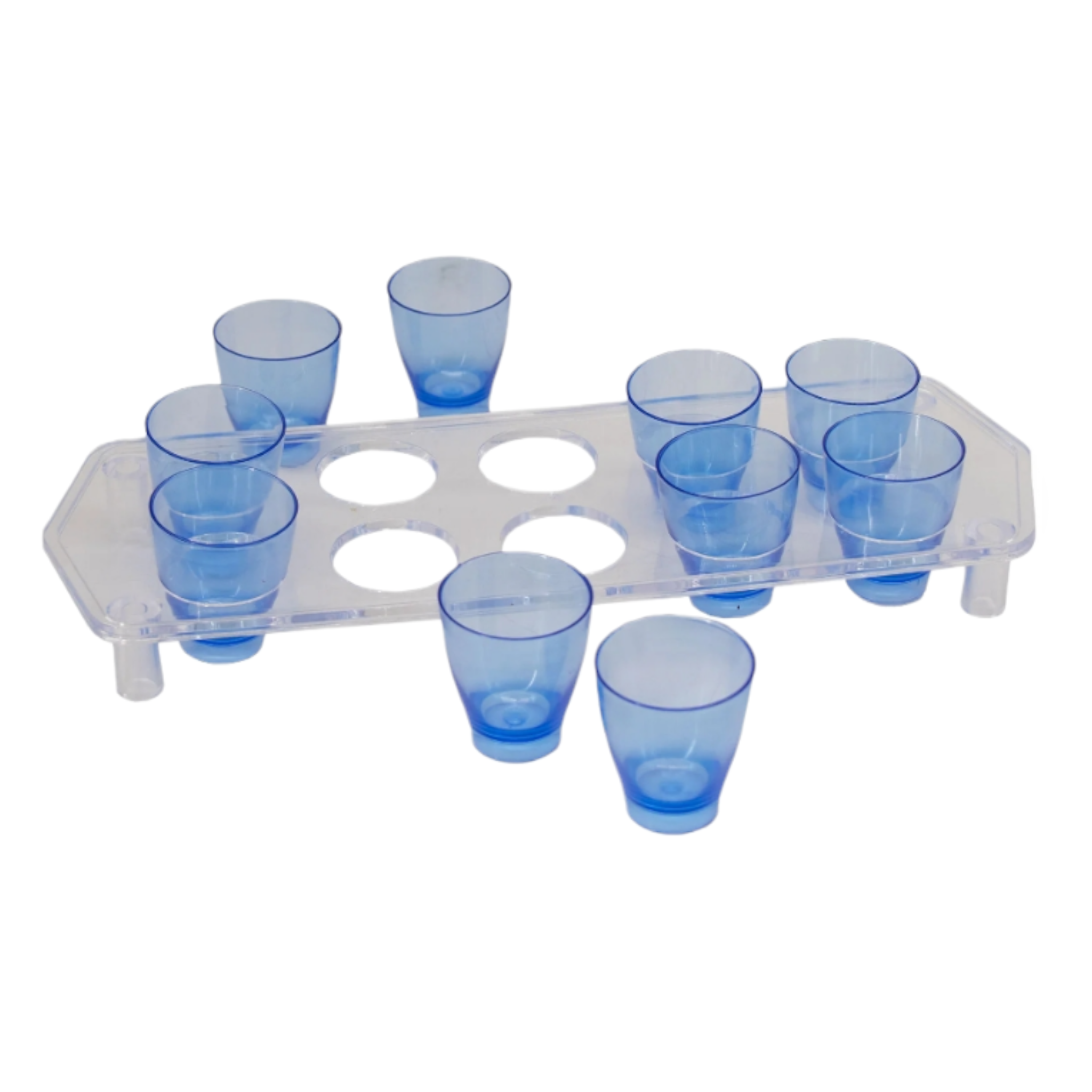 Bar Butler Plastic Shot Glasses on Tray 25ml Tot Measures 10pc 21476
