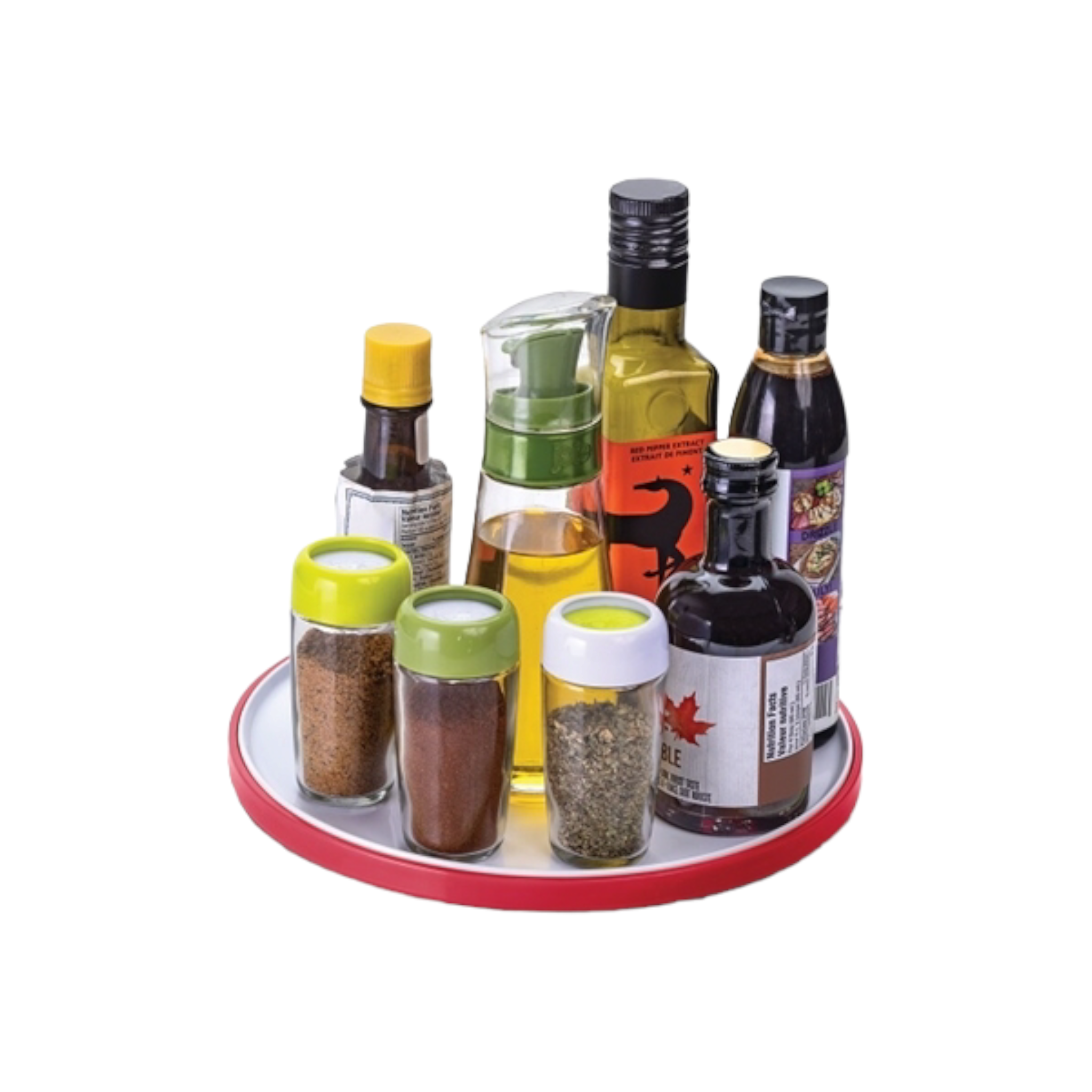Joie Lazy Susan Condiment Turntable Tray Red 14073