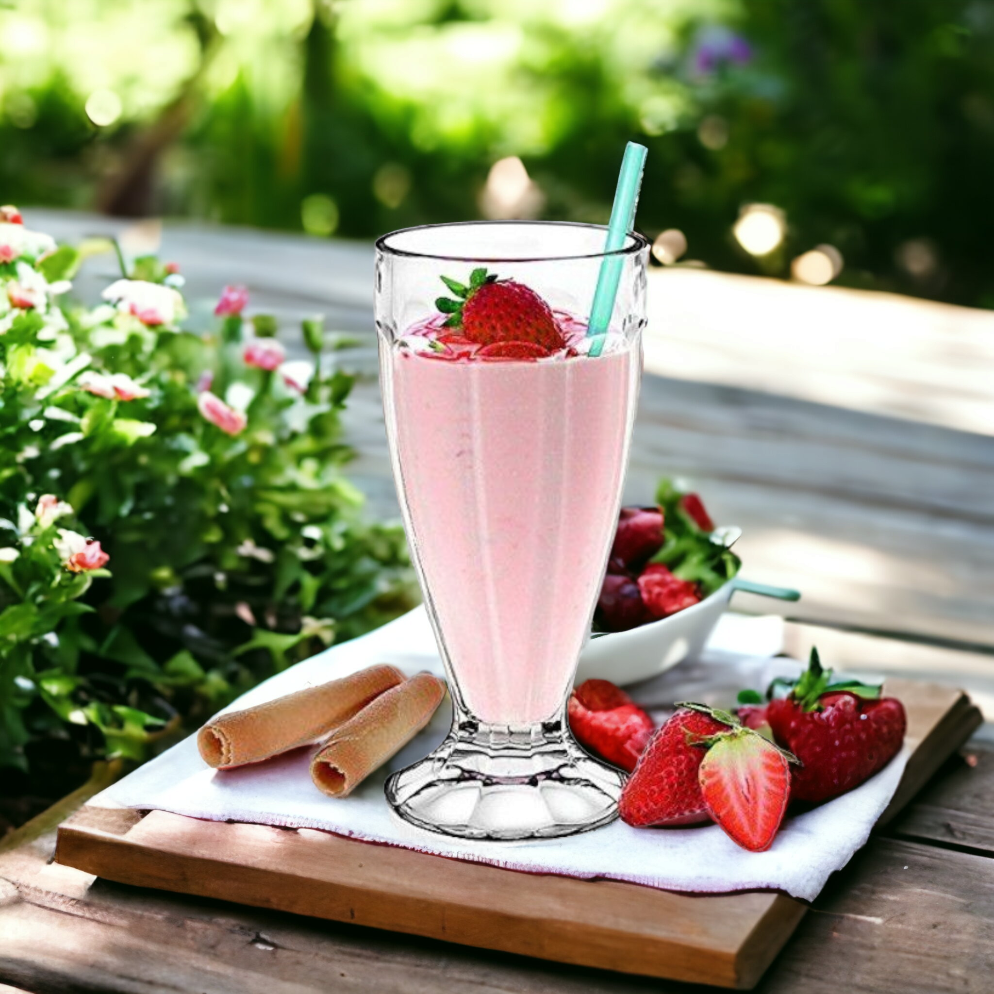 Vintage Milkshake Glass 330ml Tumbler Set 6pack