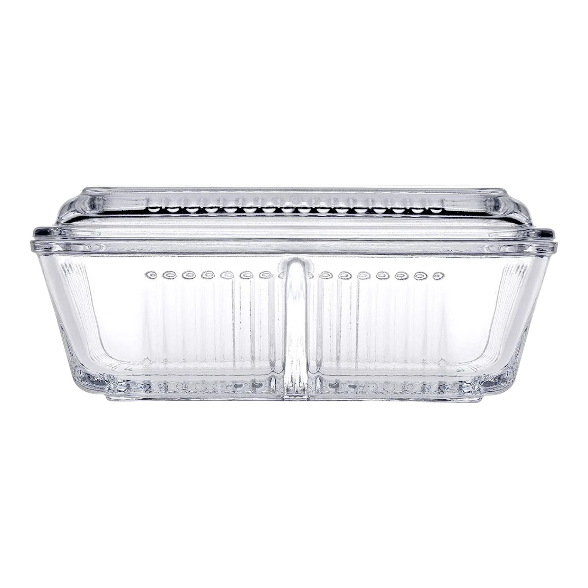 Pasabahce Frigo Glass Storage 2-Compartment Butter Dish 480mm with Lid 23894