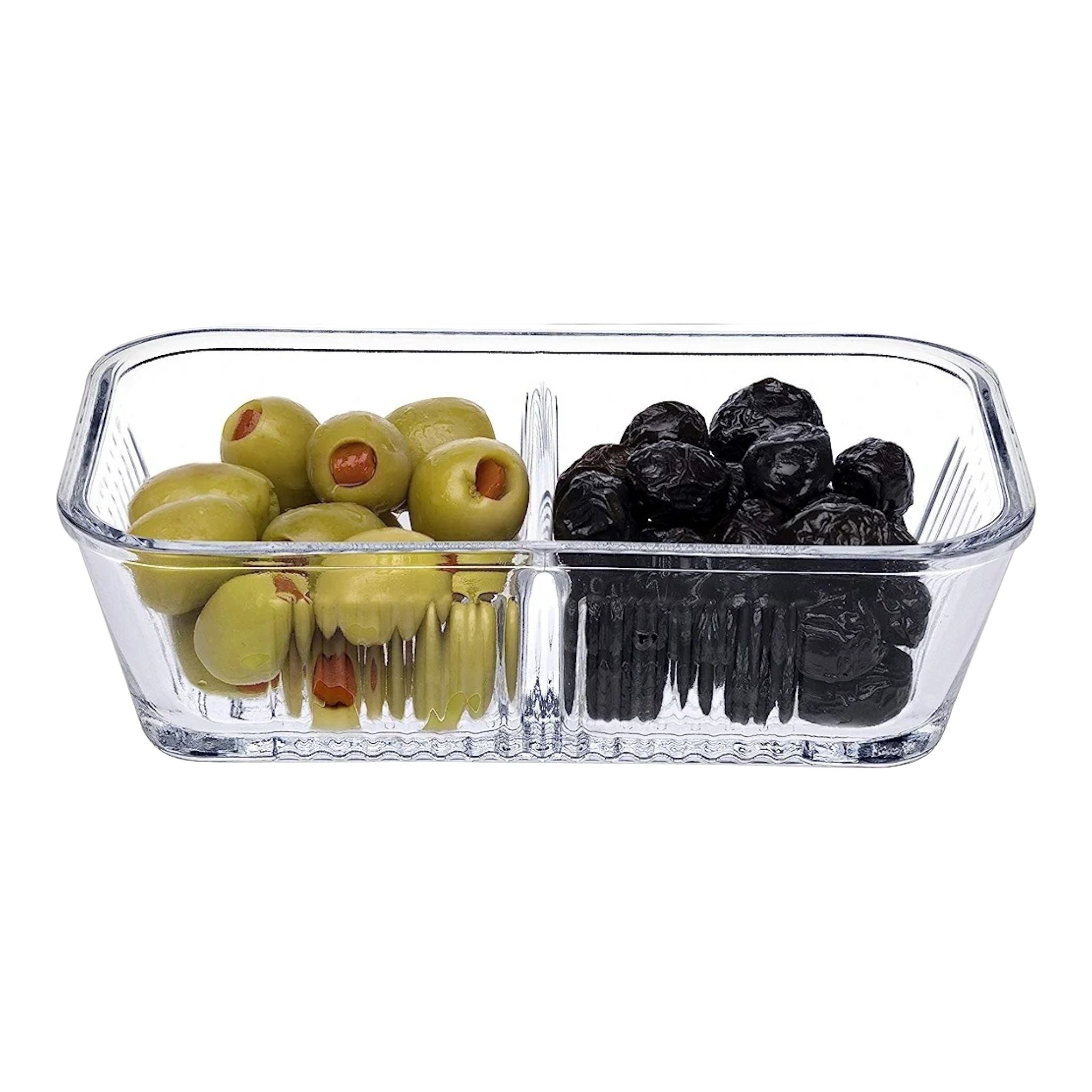 Pasabahce Frigo Glass Storage 2-Compartment Butter Dish 480mm with Lid 23894