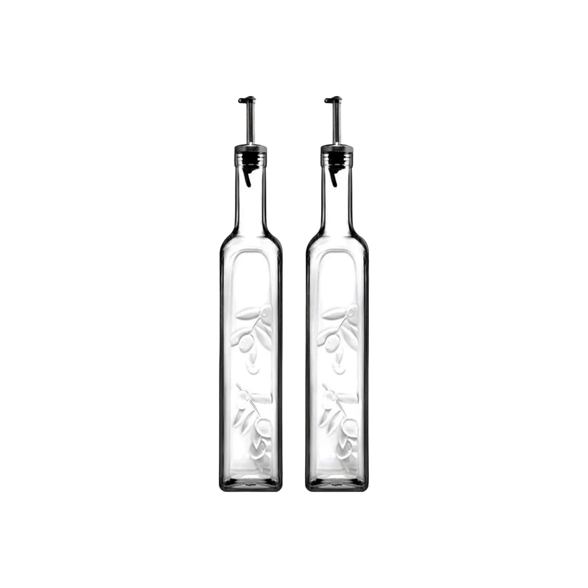 Pasabahce 500ml Oil & Vinegar Set with Metal Pourer 2pcs 24003