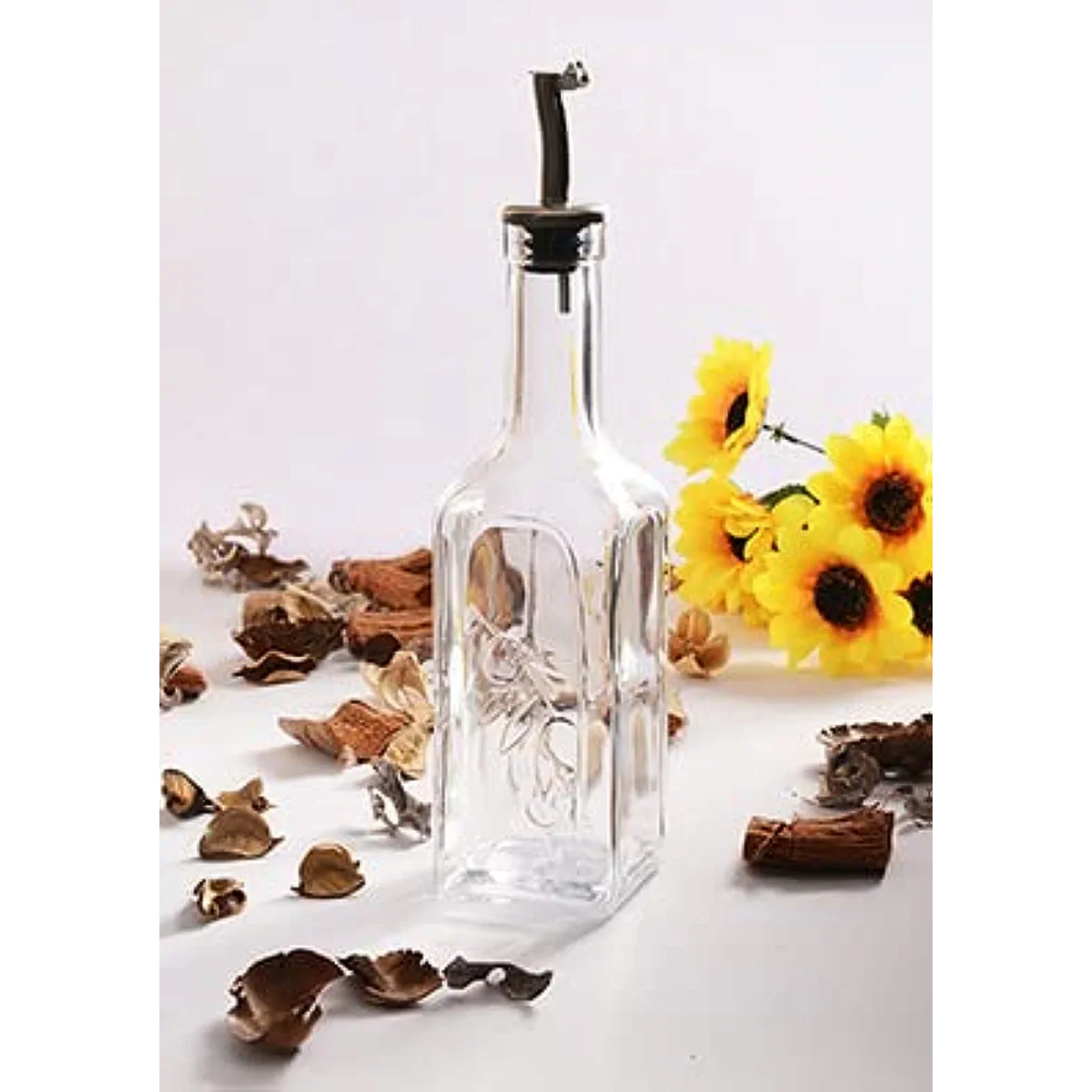 Pasabahce 500ml Oil & Vinegar Set with Metal Pourer 2pcs 24003