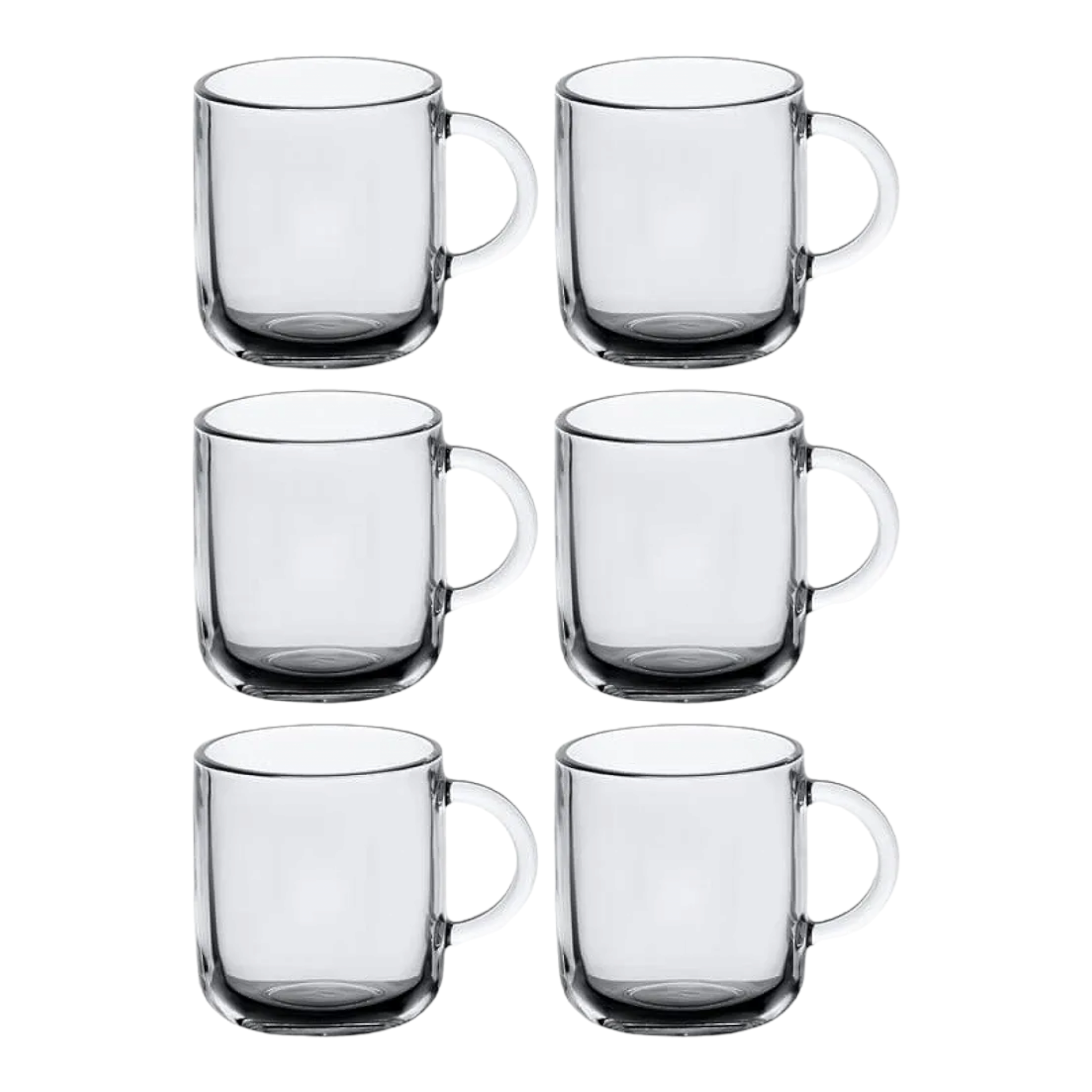 Pasabahce Iconic Milky Glass Coffee Mug with Handle 245ml 6pcs