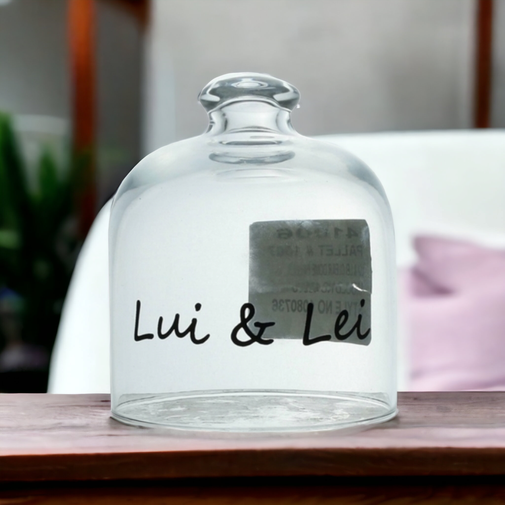 Pasabahce Patiserrie Mini Glass Dome Jar Lui and Lie 8x9.5cm 41006