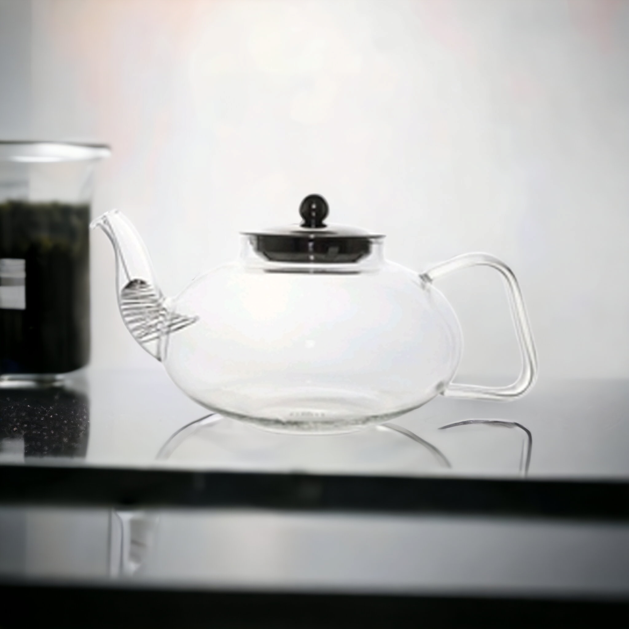 Barista Glass Teapot Single Wall with Silver Lid 1.2L 10252
