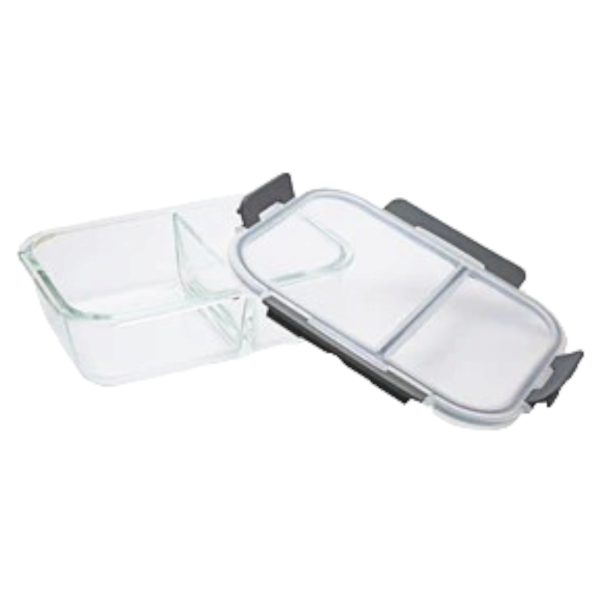 Consol Madrid 2-Division Storage Container with Clip on Lid 1.36L 17173