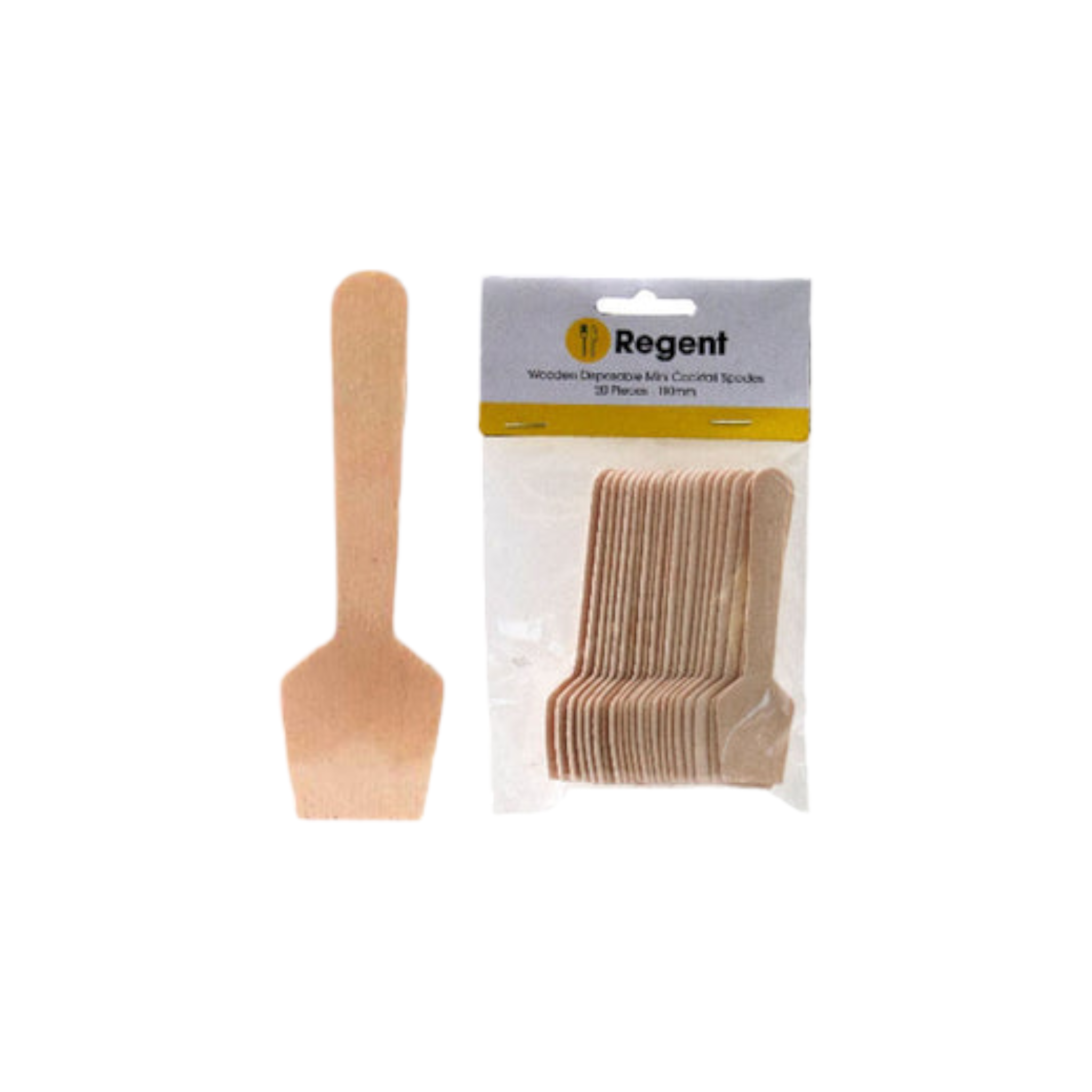 Regent Bamboo Disposable Mini Cocktail Spades 110mm 20pack 35147