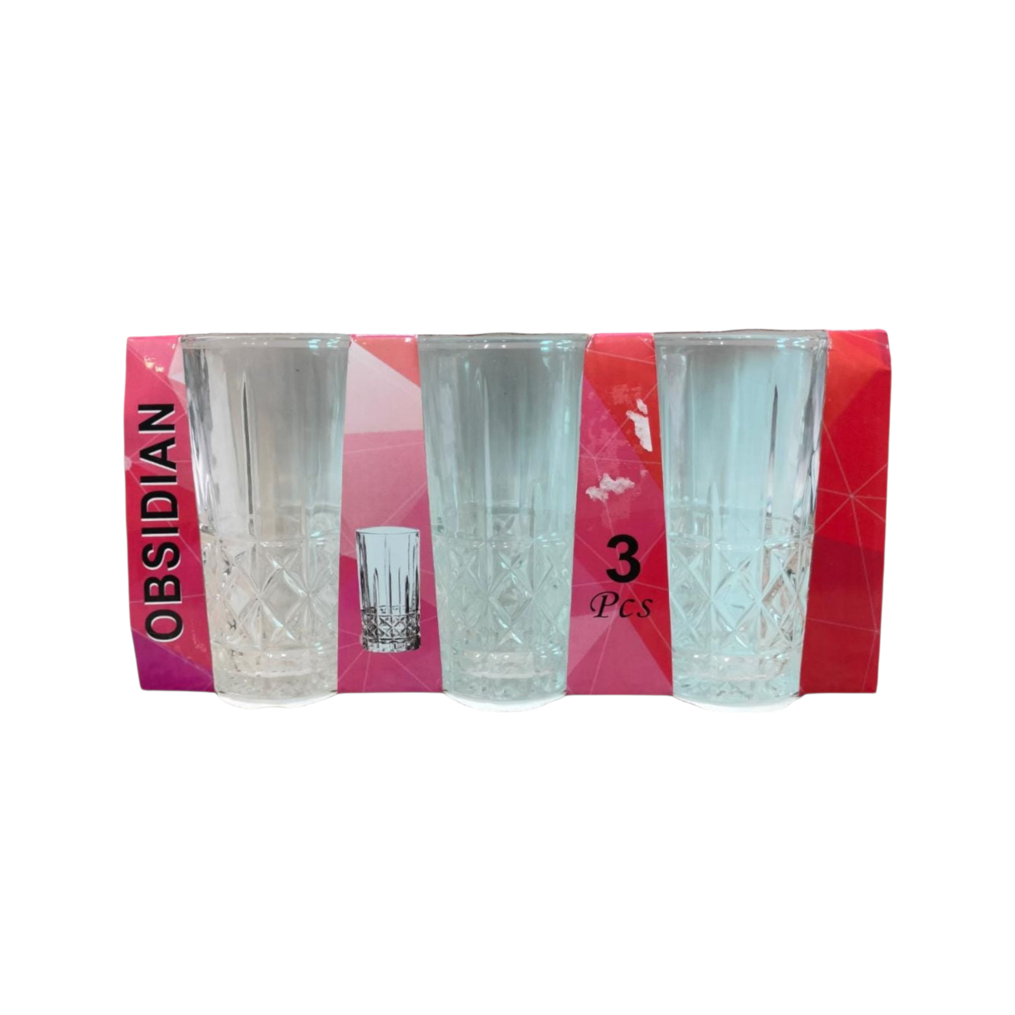 Obsidian Hiball Glass Tumbler 3Pack