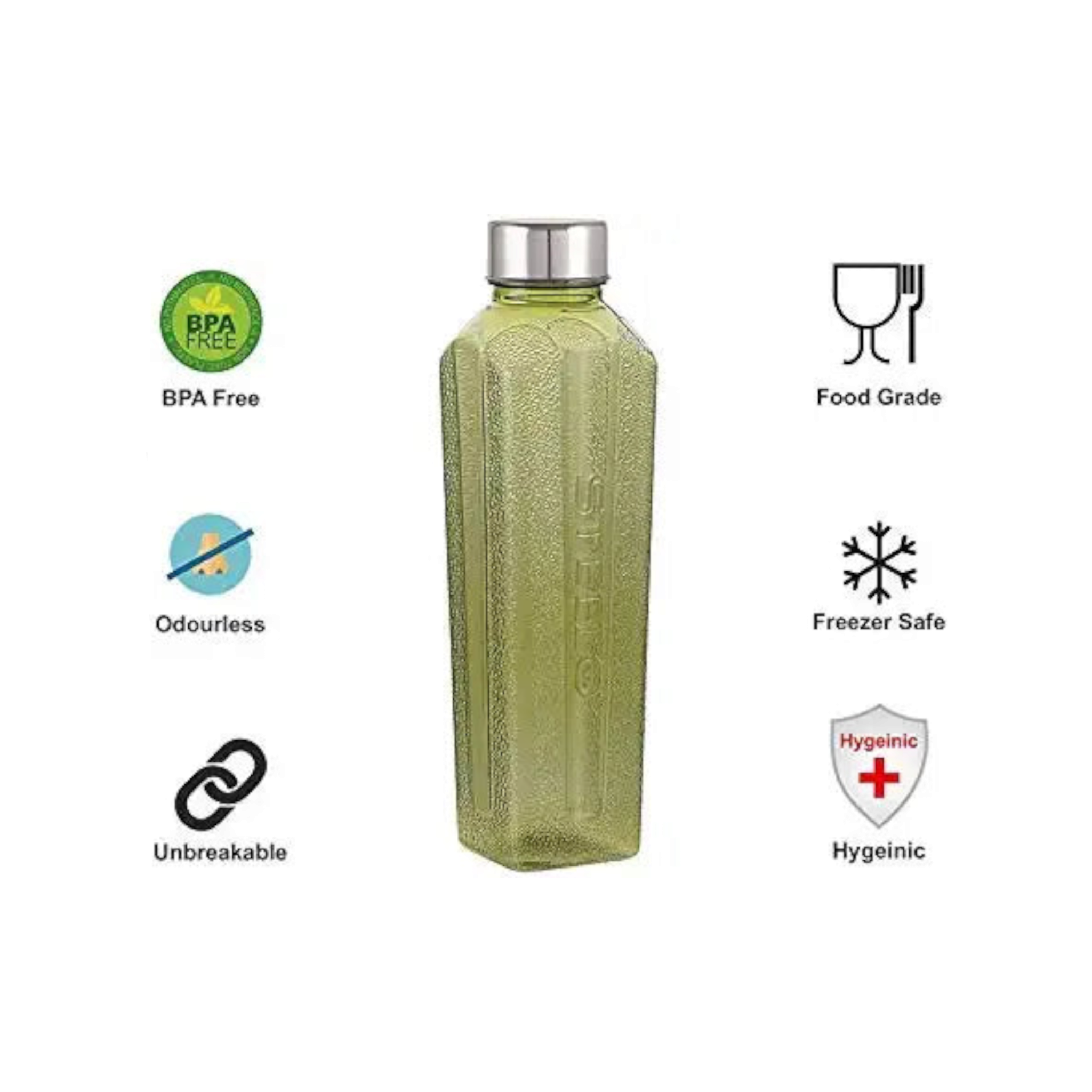 Steelo Square Sports Water Bottle 500ml