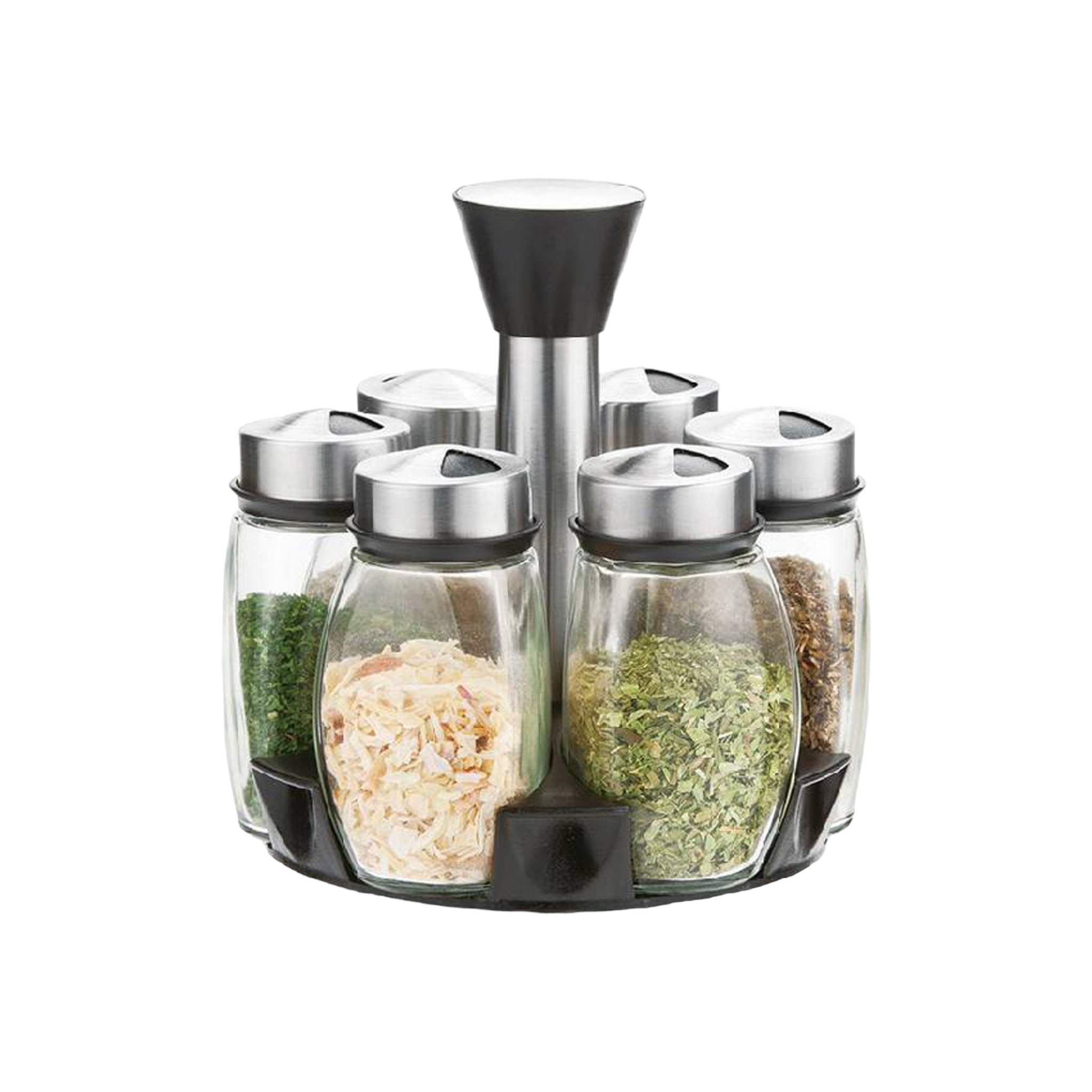 Aqua Spice Rack Black 6 Jar 25024