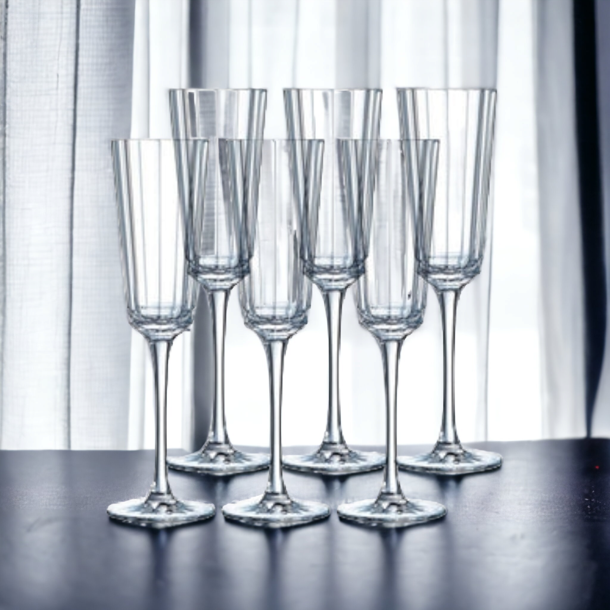 Glass Tumbler 170ml Flute Stemmed Cristal Darques Rendez Vous 6pack 39963