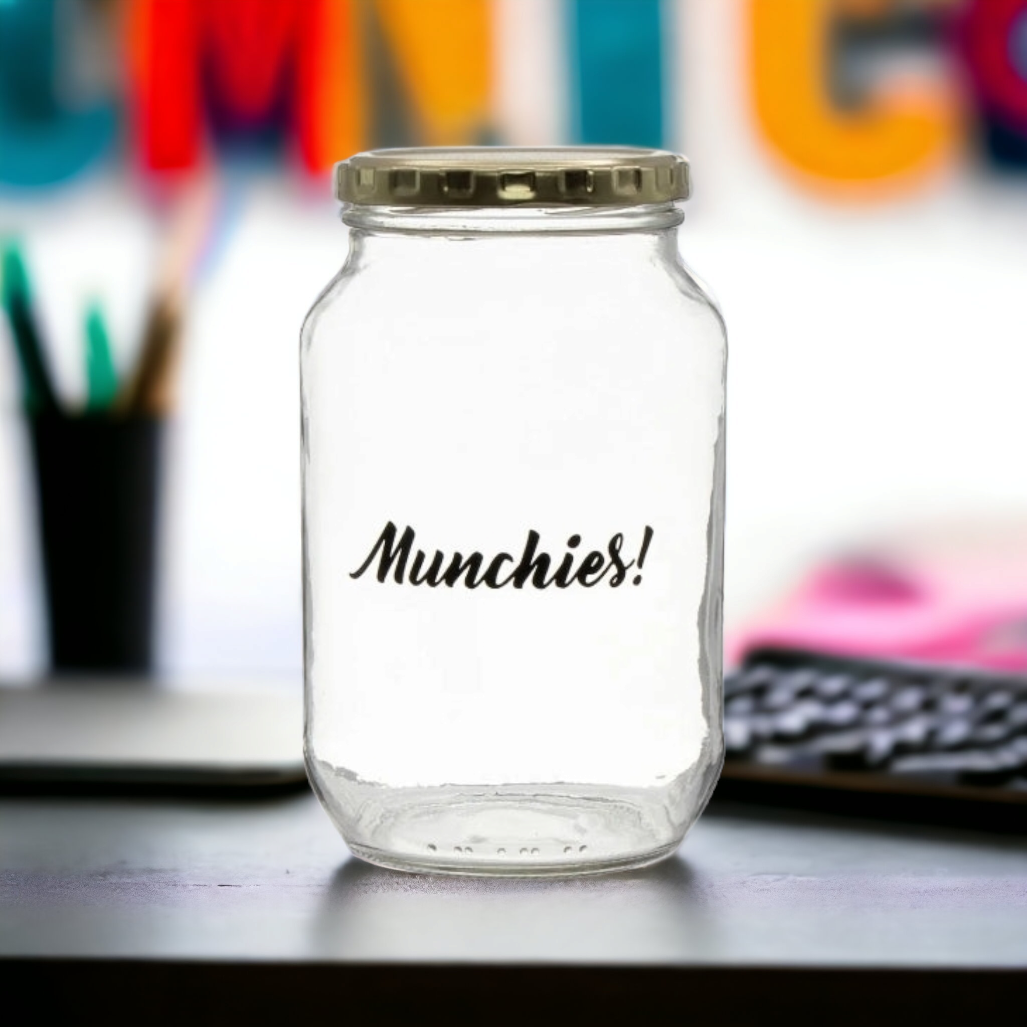 Regent Glass Storage Jar 1L Printed Munchies 27282MUN