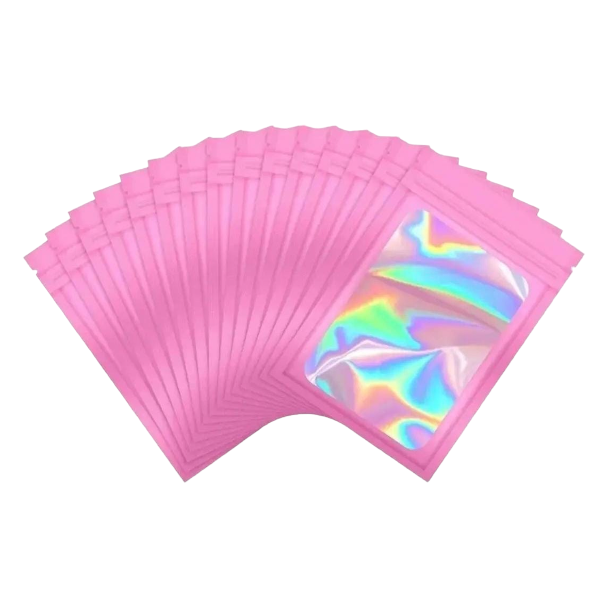 Holographic Resealable Bags 10x15cm Clear Window 10pack