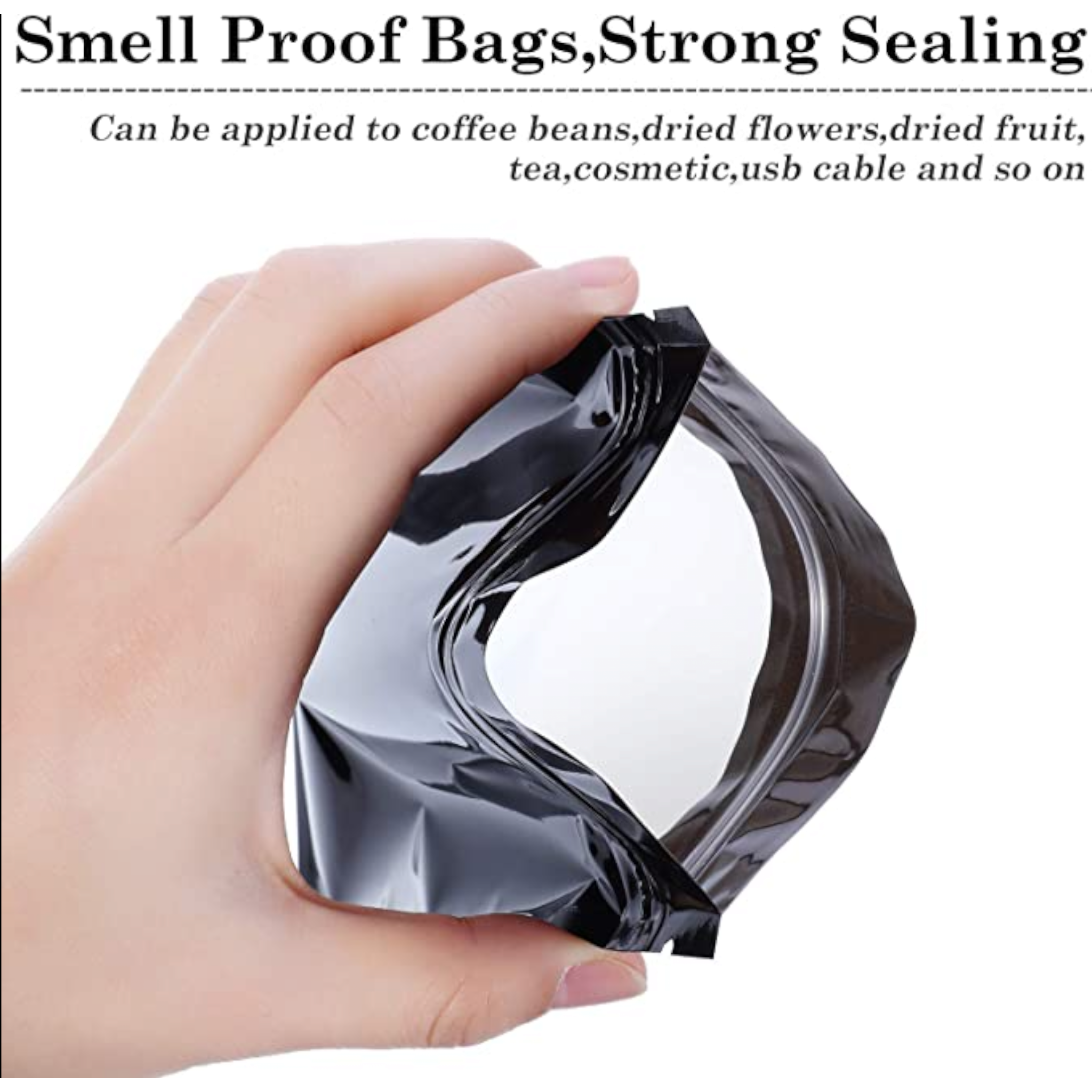 Holographic Resealable Bags 10x15cm Clear Window 10pack