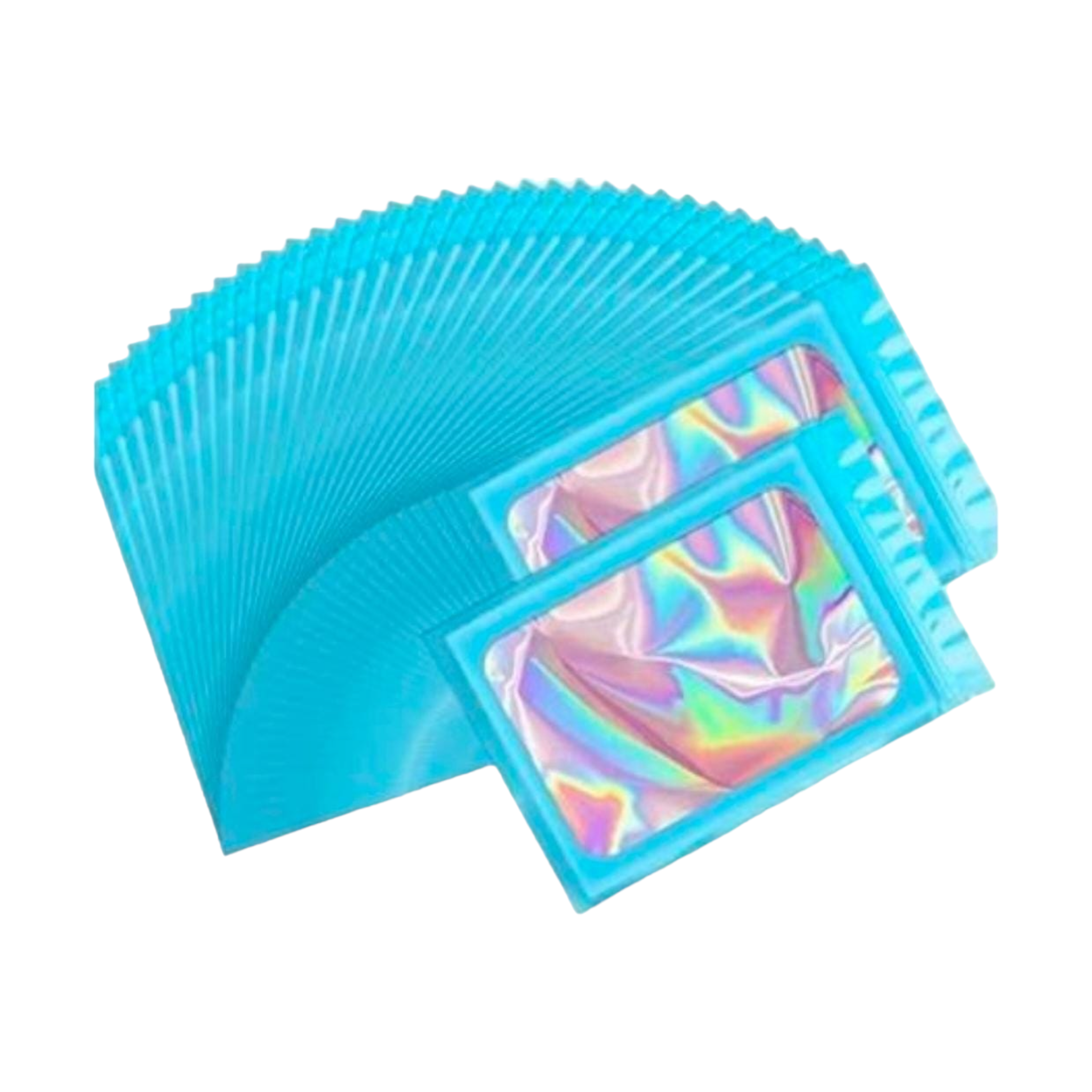Holographic Resealable Bags 10x15cm Clear Window 10pack