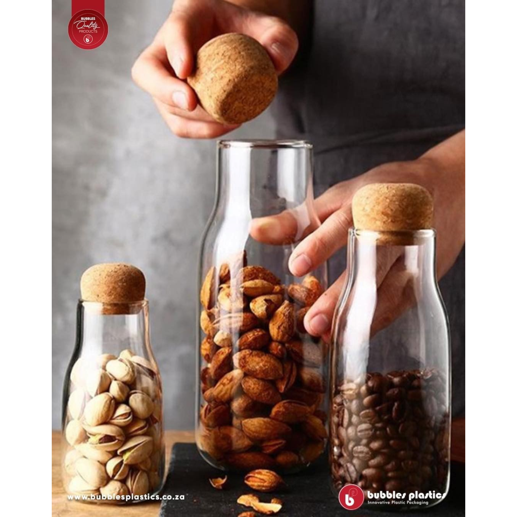 Glass Jar 700ml Cork Lid