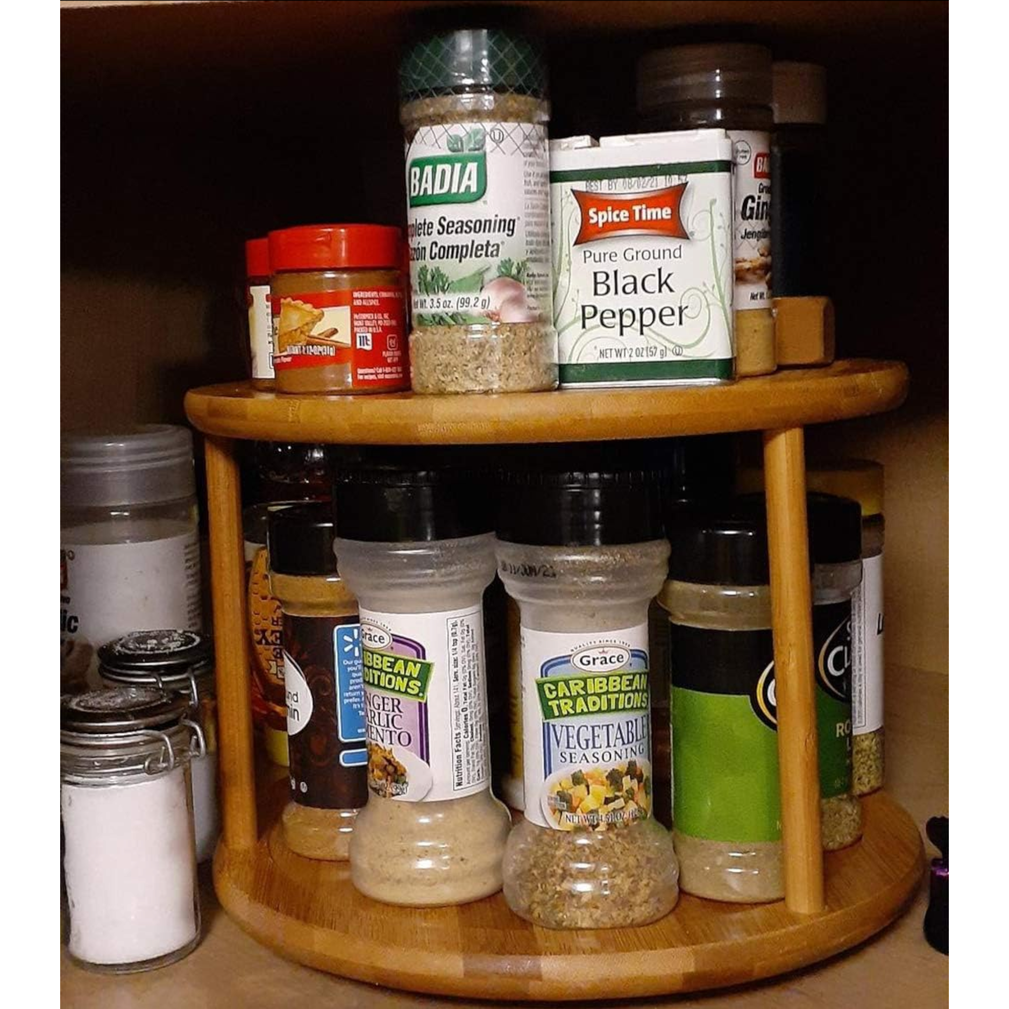 Lazy Susan 2-Tier Turntable Multi Functional 26x18cm 21559