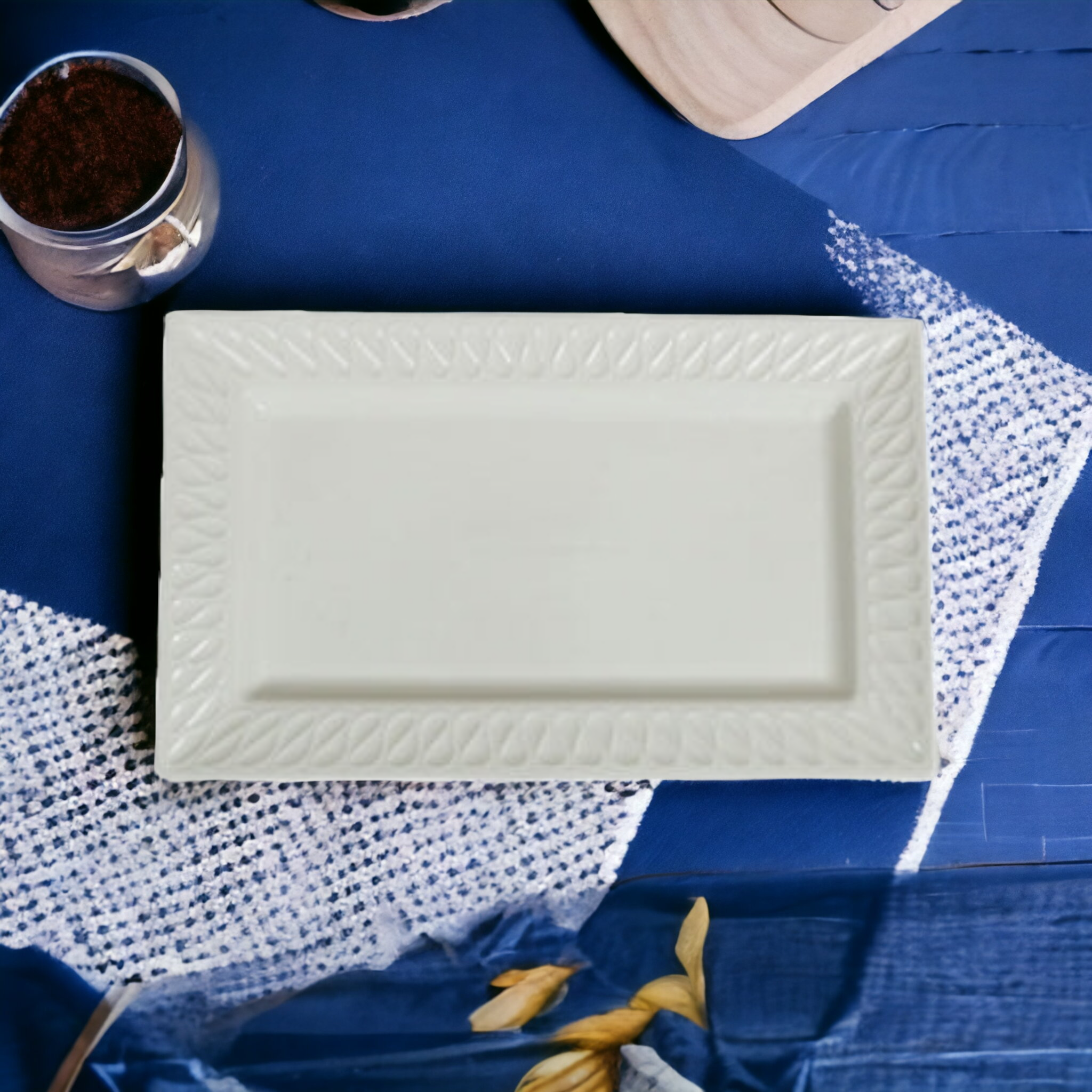 Ceramic Serving Platter Rectangle 35x21x2.5cm 32632