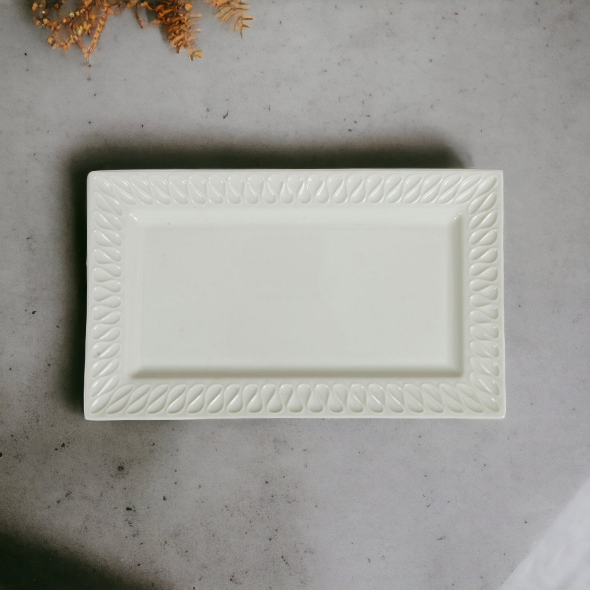 Ceramic Serving Platter Rectangle 25.5x15x2.5cm 32630