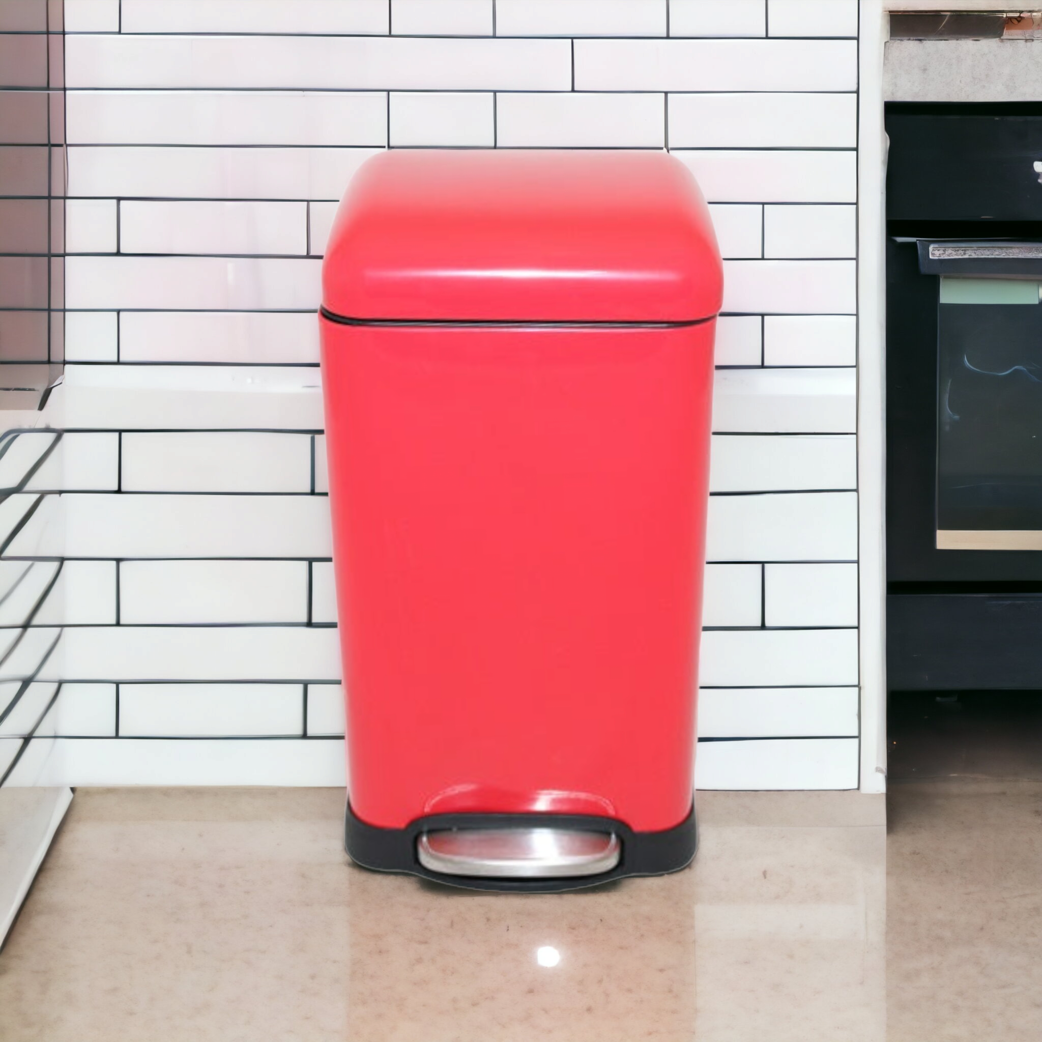 Aqua Kitchen Dustbin Red