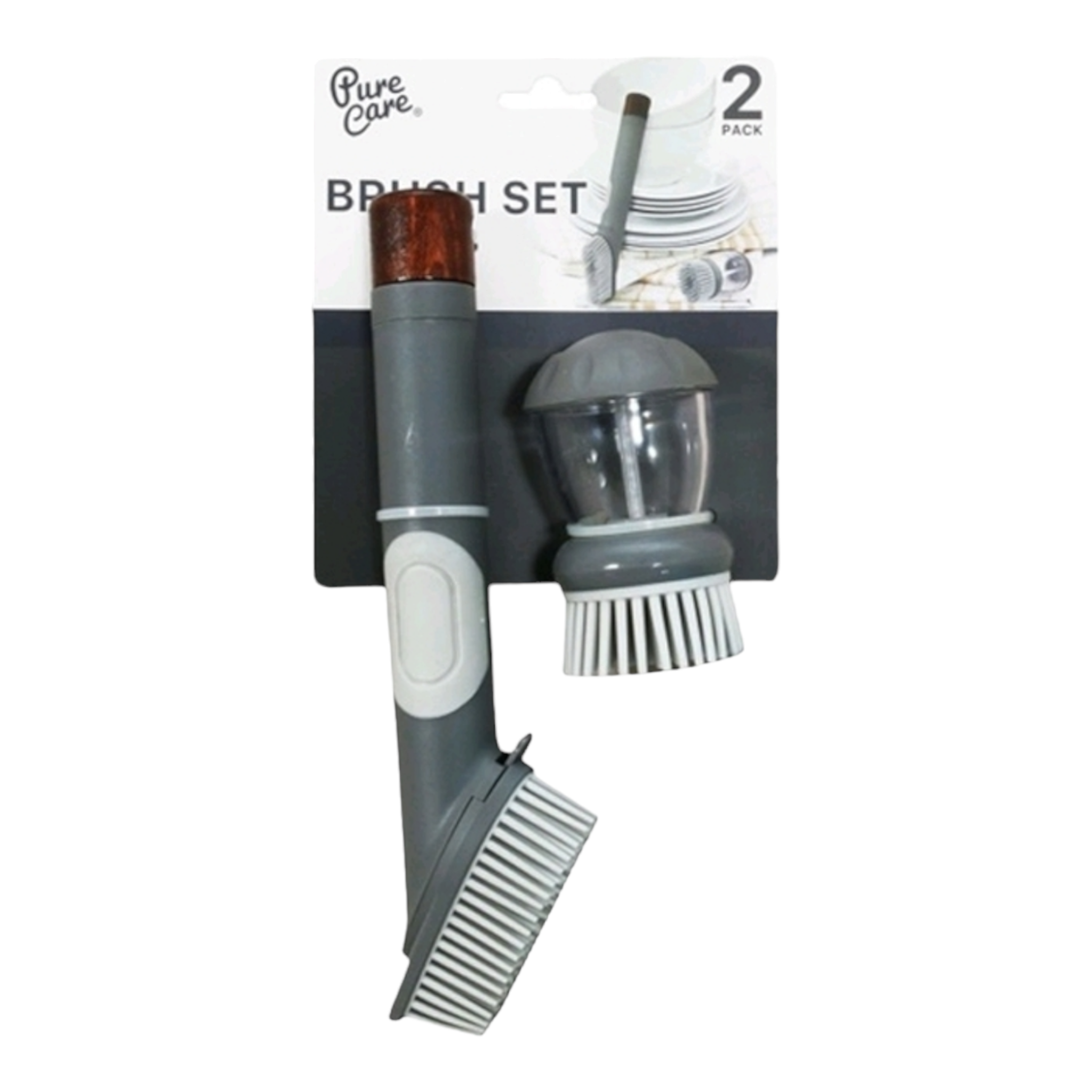 Dish Brush Set withWooden Handle 2pc Set 10125