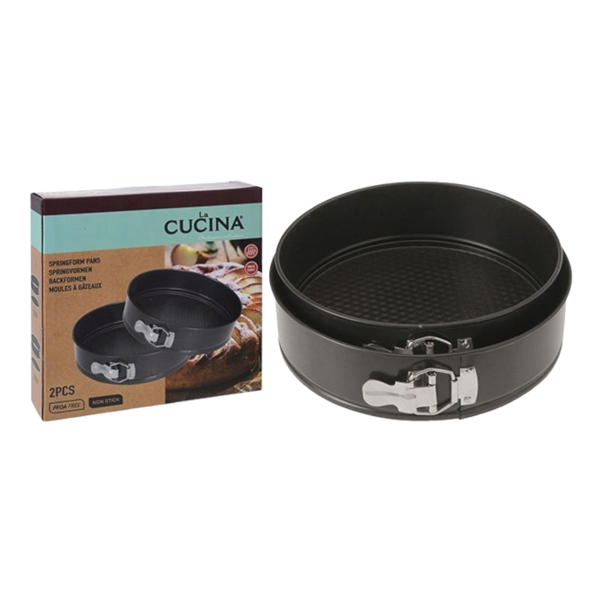 La Cucina Springform Bakeware Pan Non-Stick 2pc Set