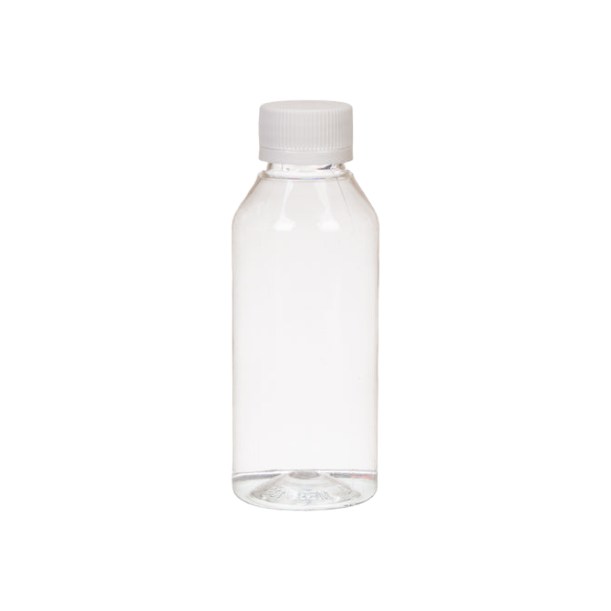 100ml PVC Boston Bottle Clear Plastic with Lid