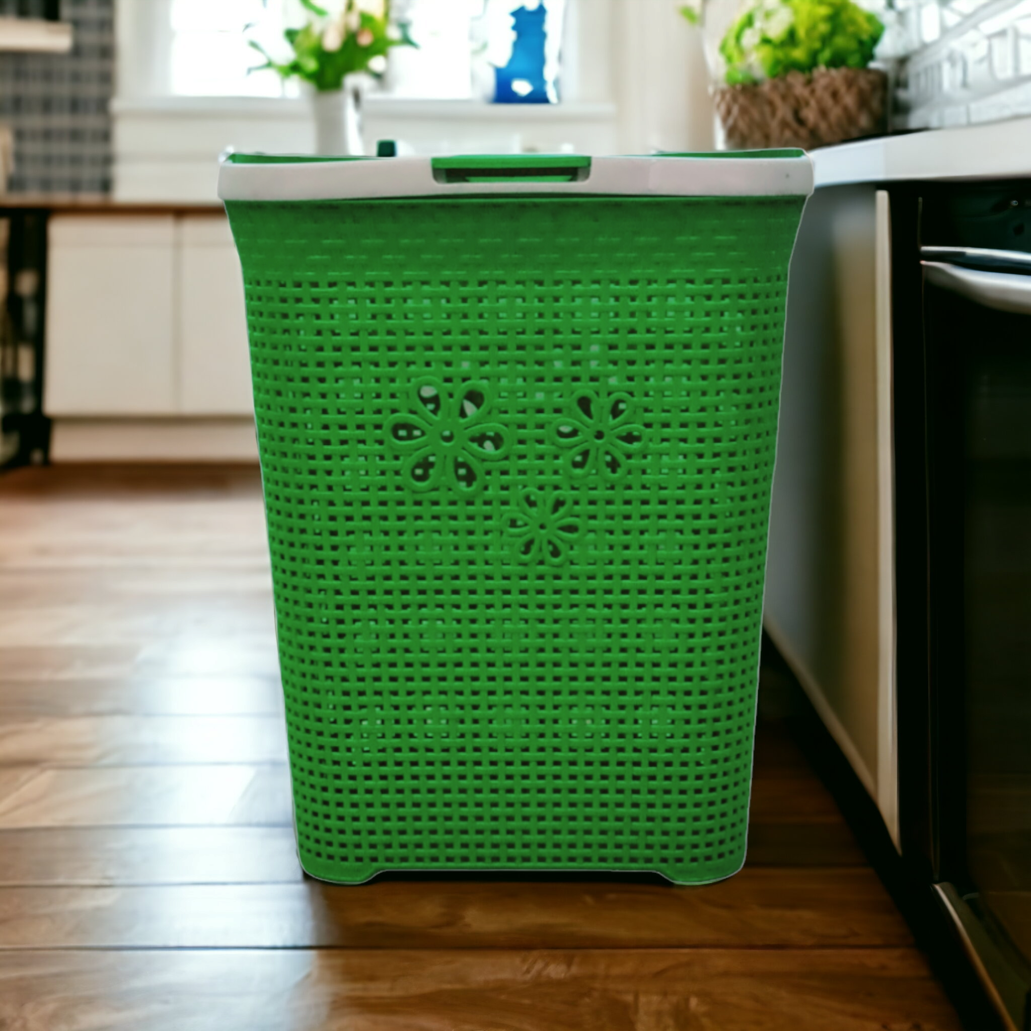 Otima 50L Daisy Laundry Bin - Linen Basket Plastic