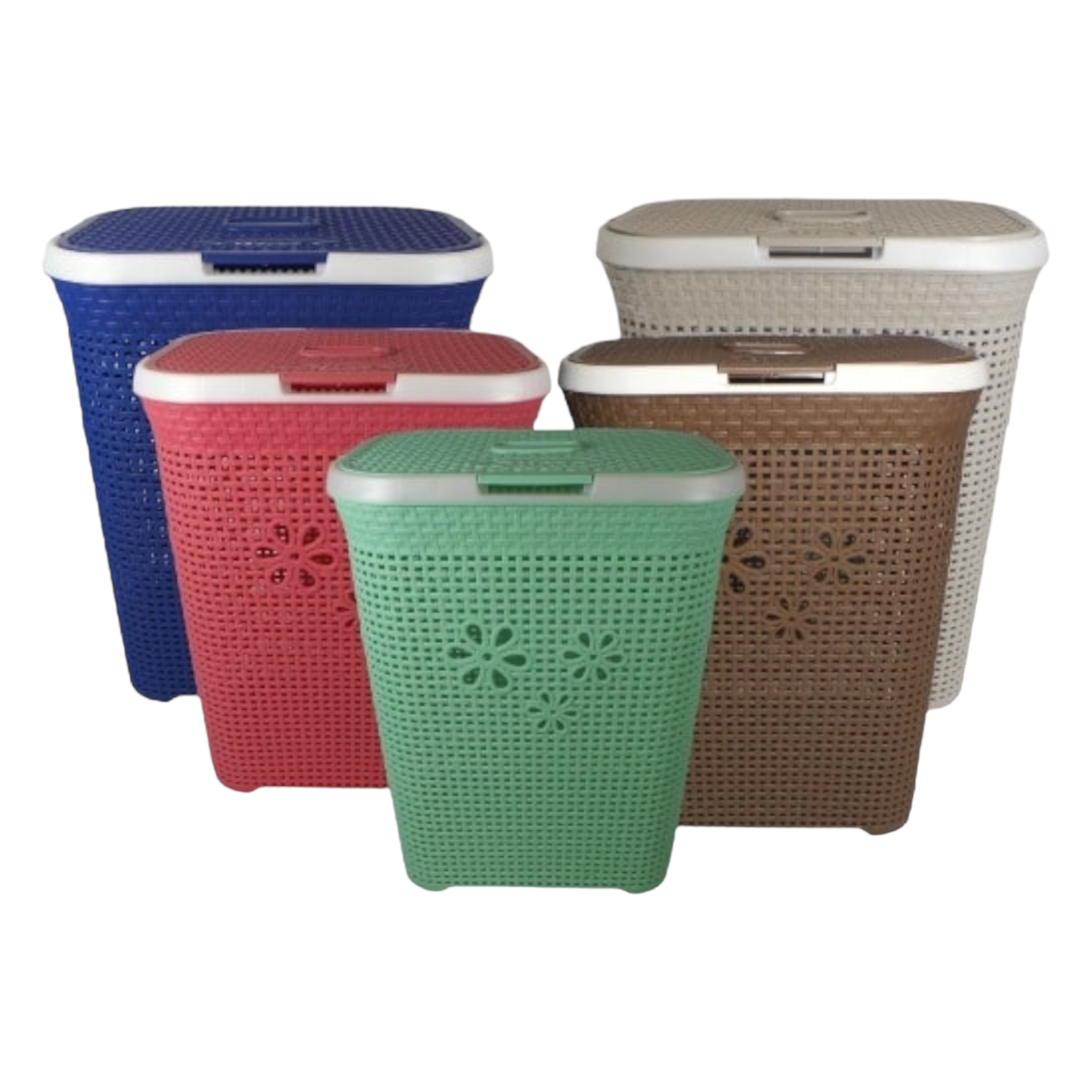 Otima 50L Daisy Laundry Bin - Linen Basket Plastic