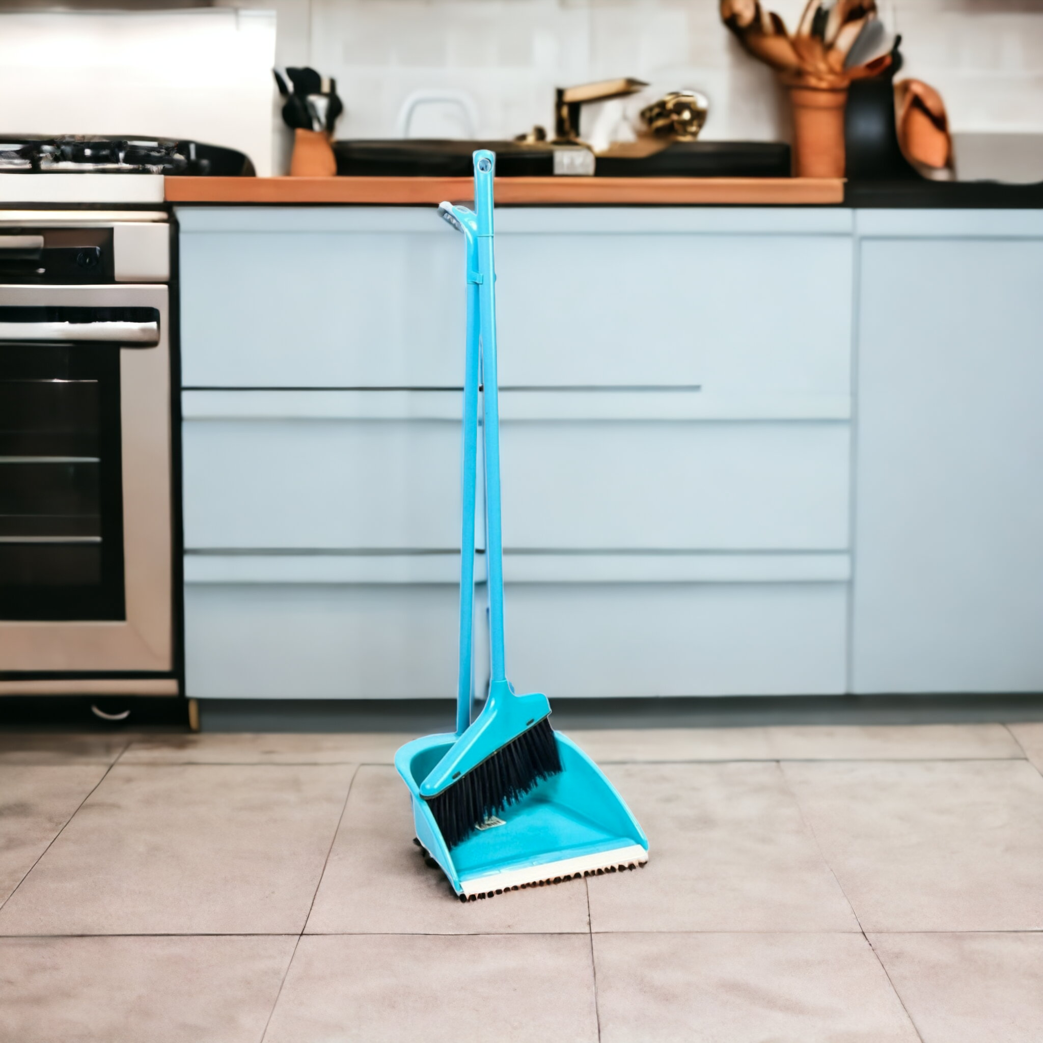 Long Handle Dustpan & Broom Set