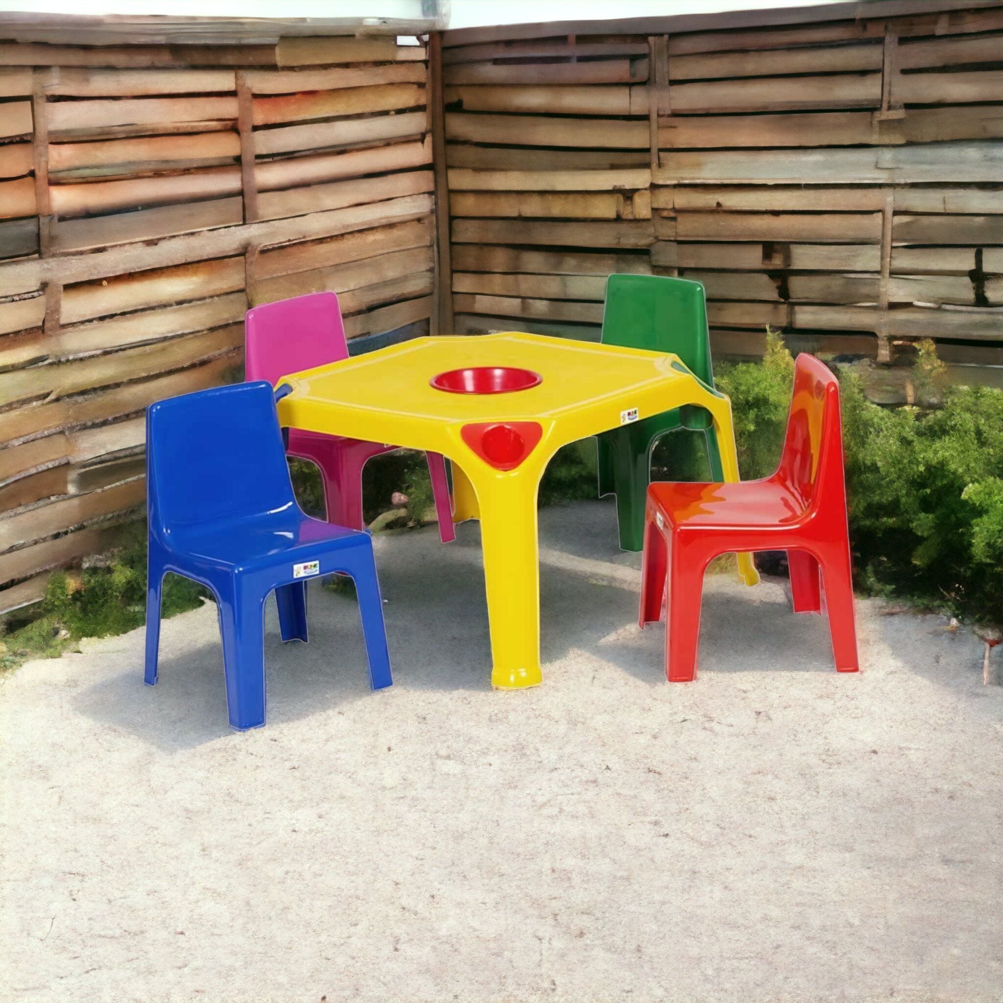 Kiddies Plastic Table with Bowl Hole Buzz Kids