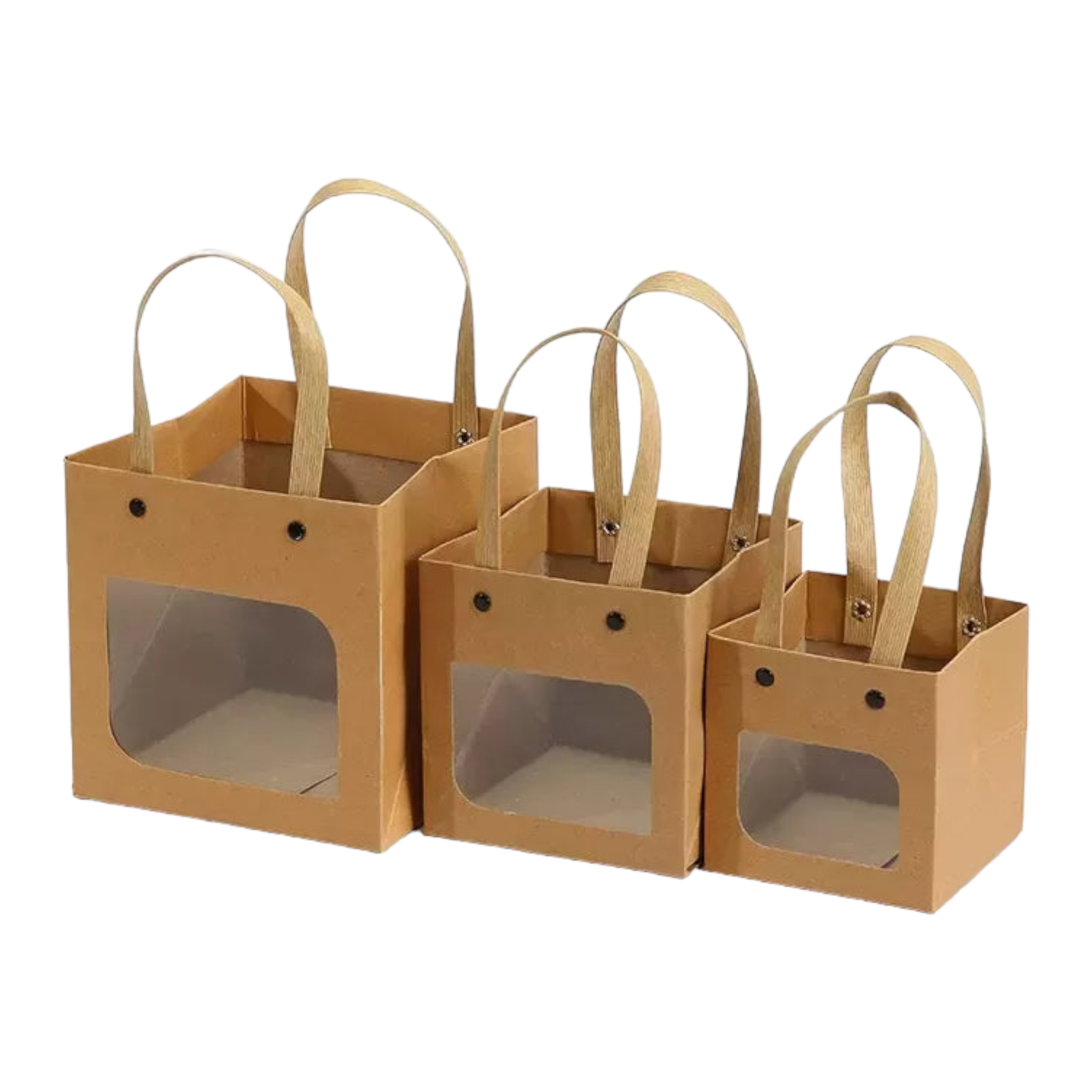 Gift Box Bag with Window 15x15x15cm