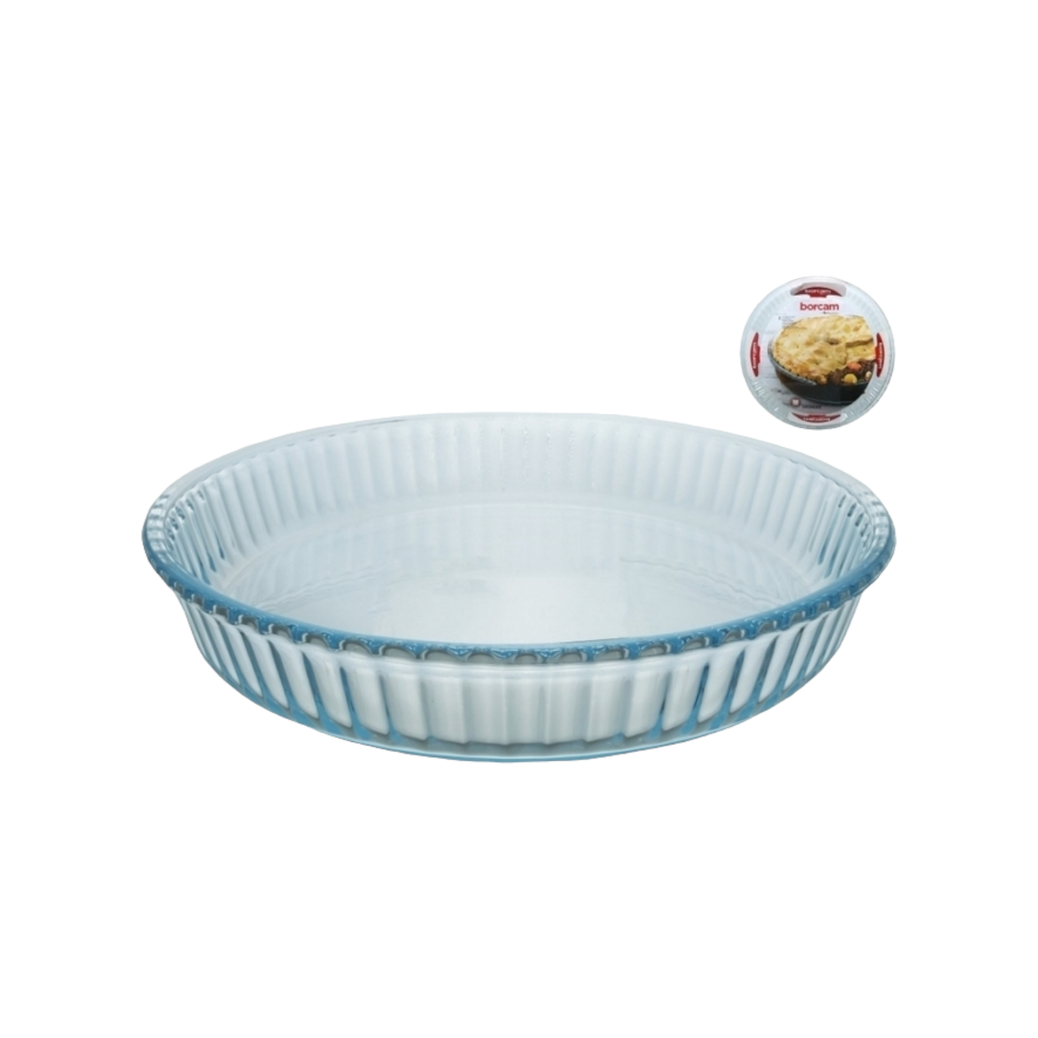 Borcam Glass Serving Dish Tray Round 1.72L 24040