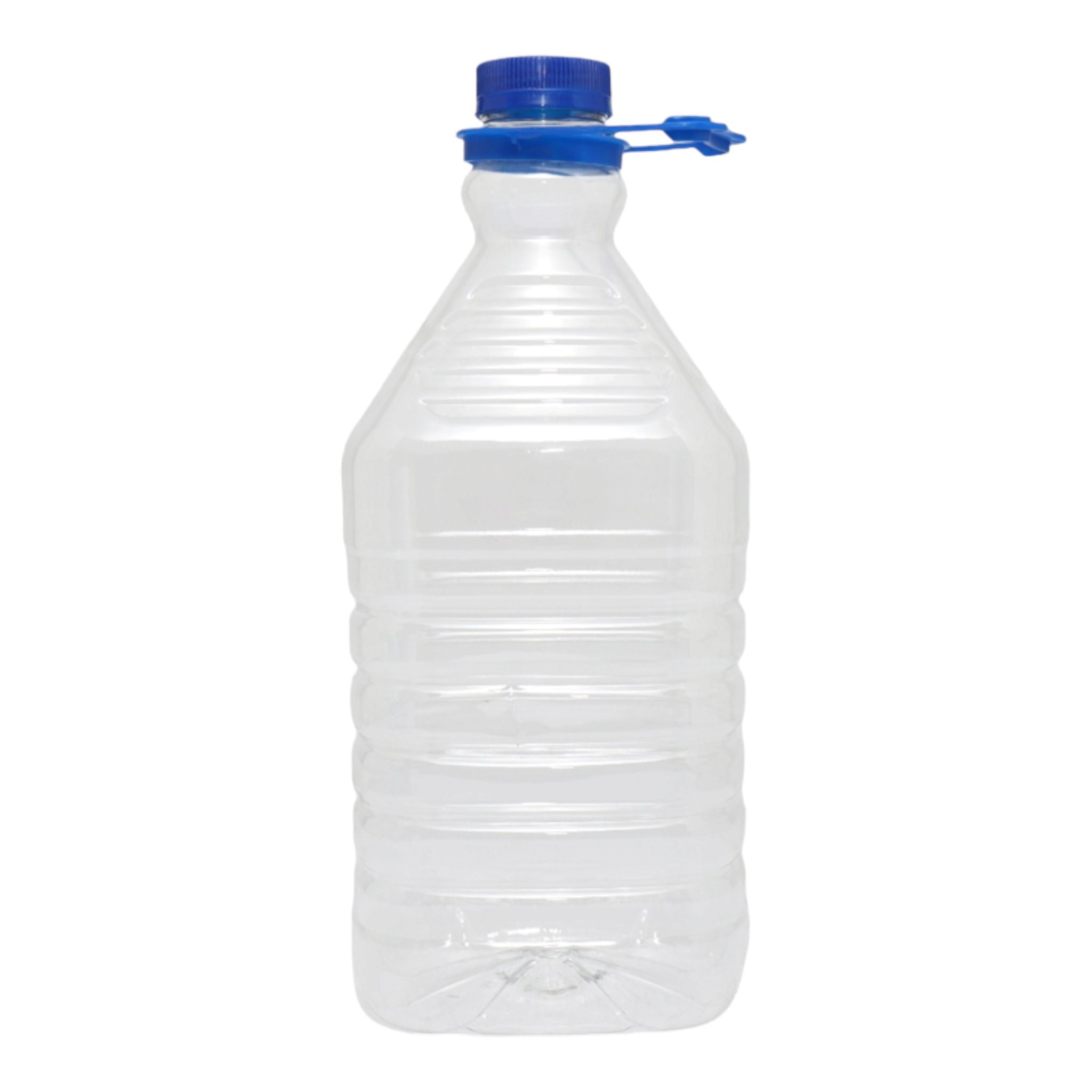 2L PET Plastic Bottle Clear with Lid & Carry Tag