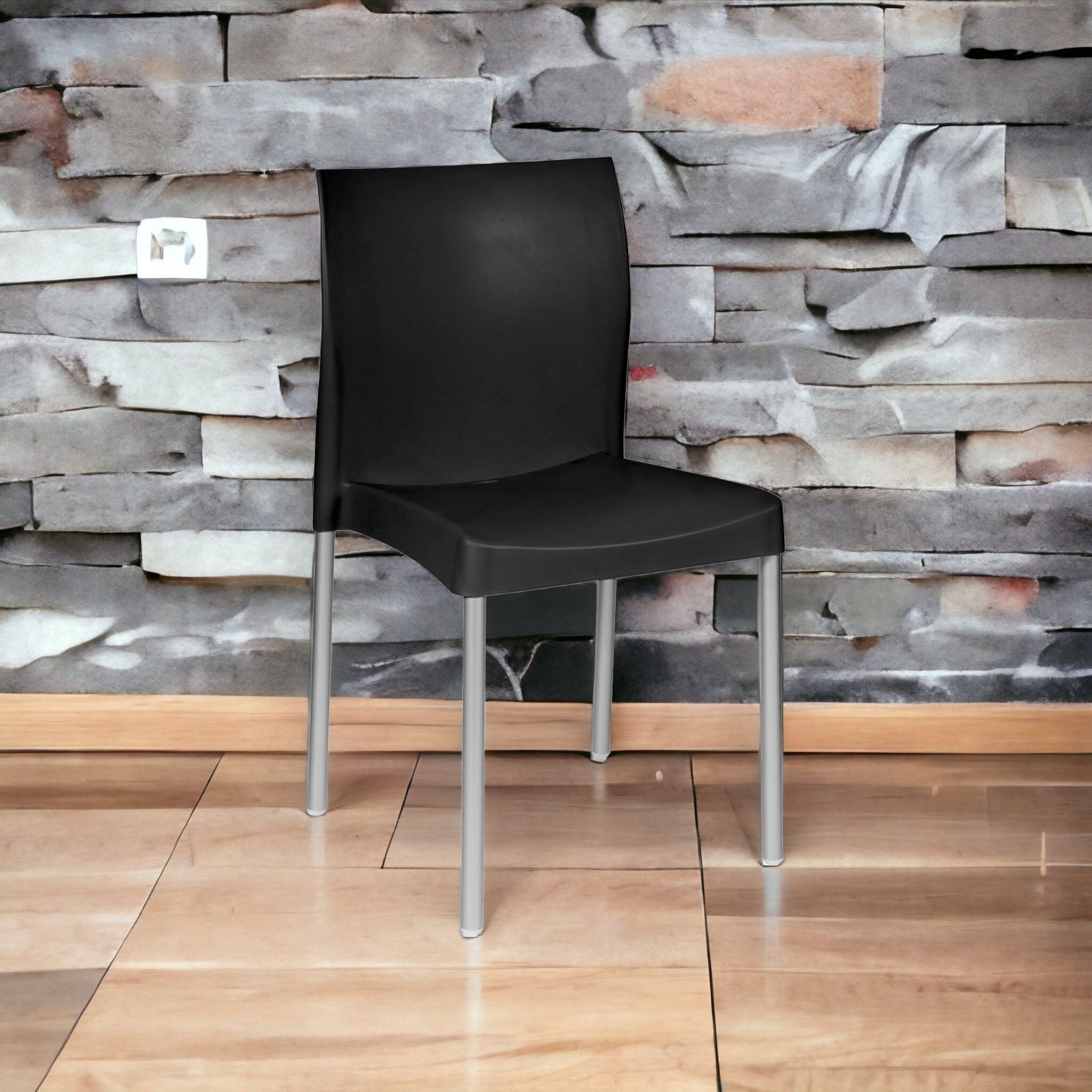 Apollo Cafe Chair Black Contour Outdoor