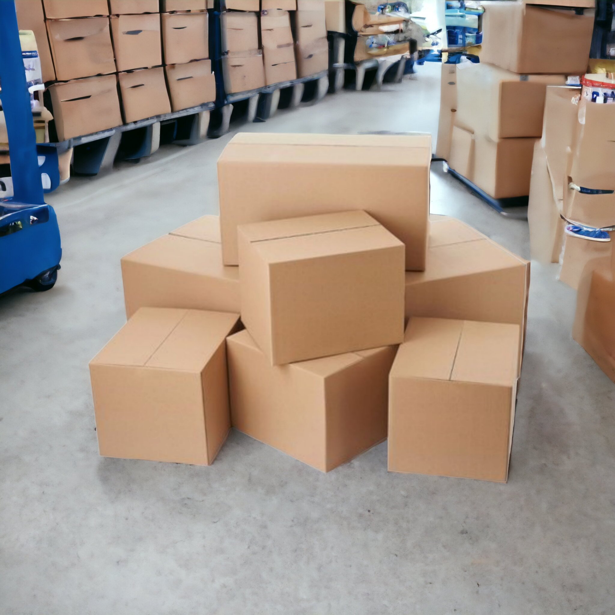 Corrugated Box 450x450x500mm 20kg DWB-STK7 4-UP Die Cut - Double Wall