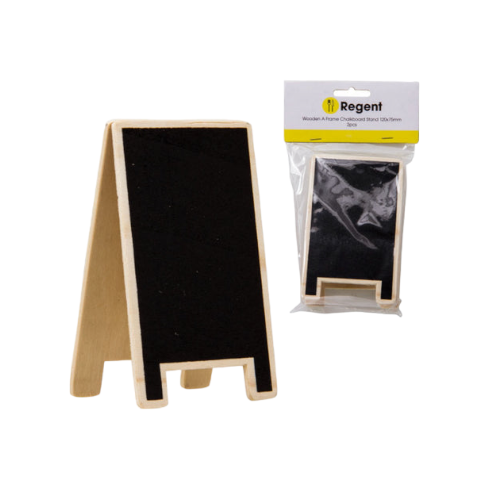 Regent Wooden A-Frame Chalkboard Stand 120x75mm 2pack 35130