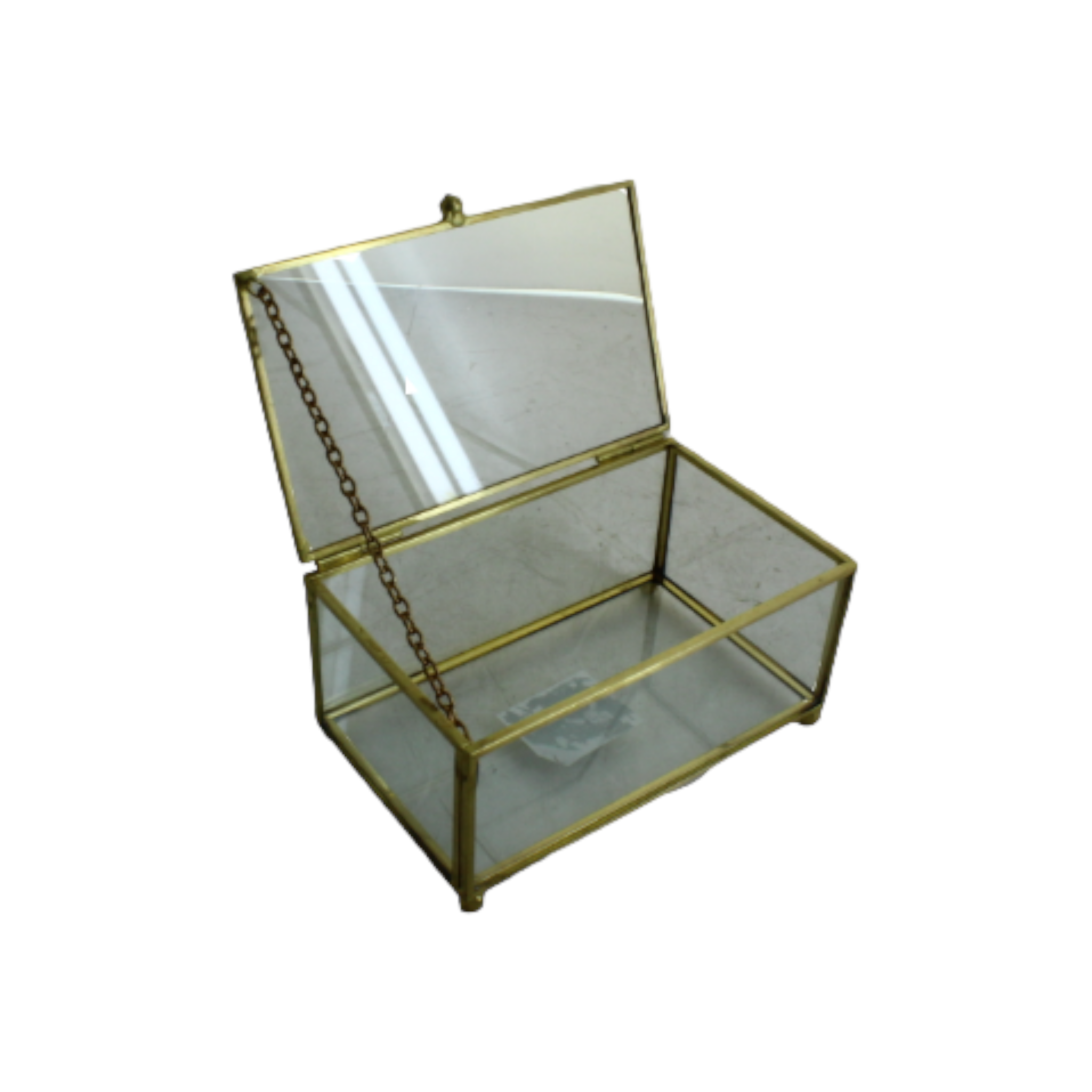 Glass Jewellery Gift Box Multi Use 15x9x7.5cm XKD205