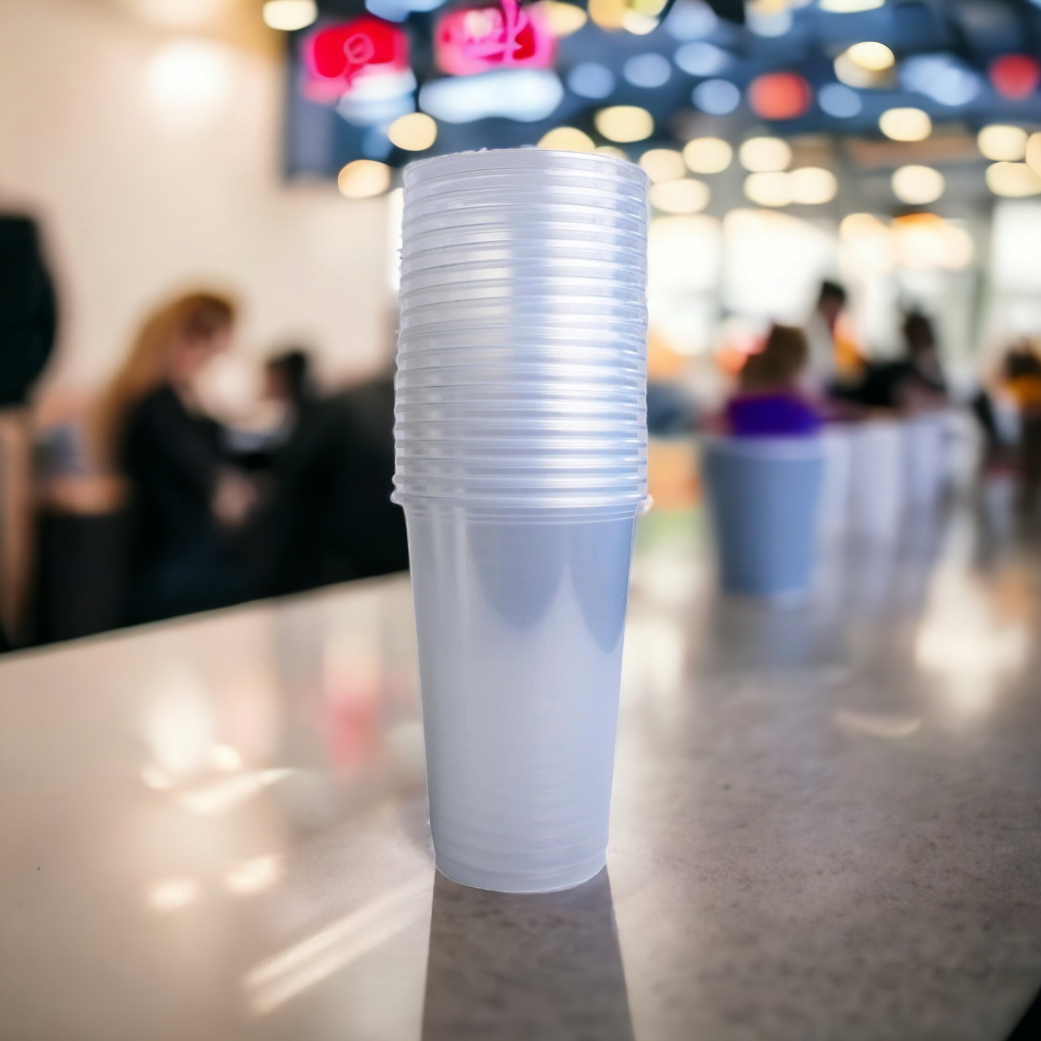 500ml Disposable Plastic Party Smoothie Cup Clear Thin Wall 10pack