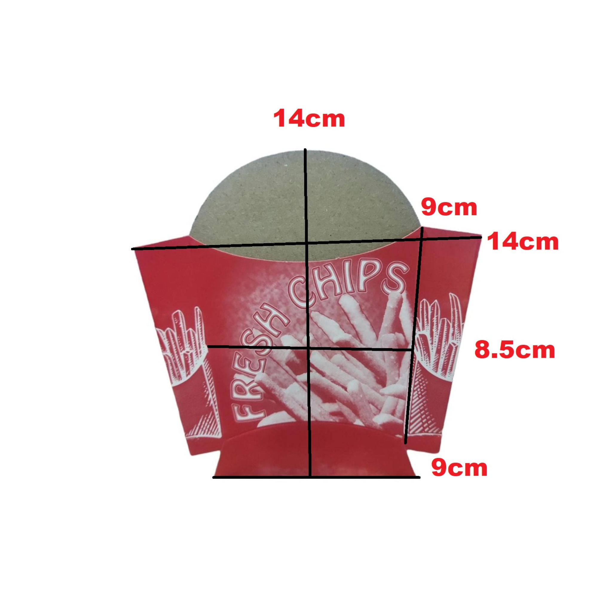 Kraft French Fry Chip Box Medium Printed