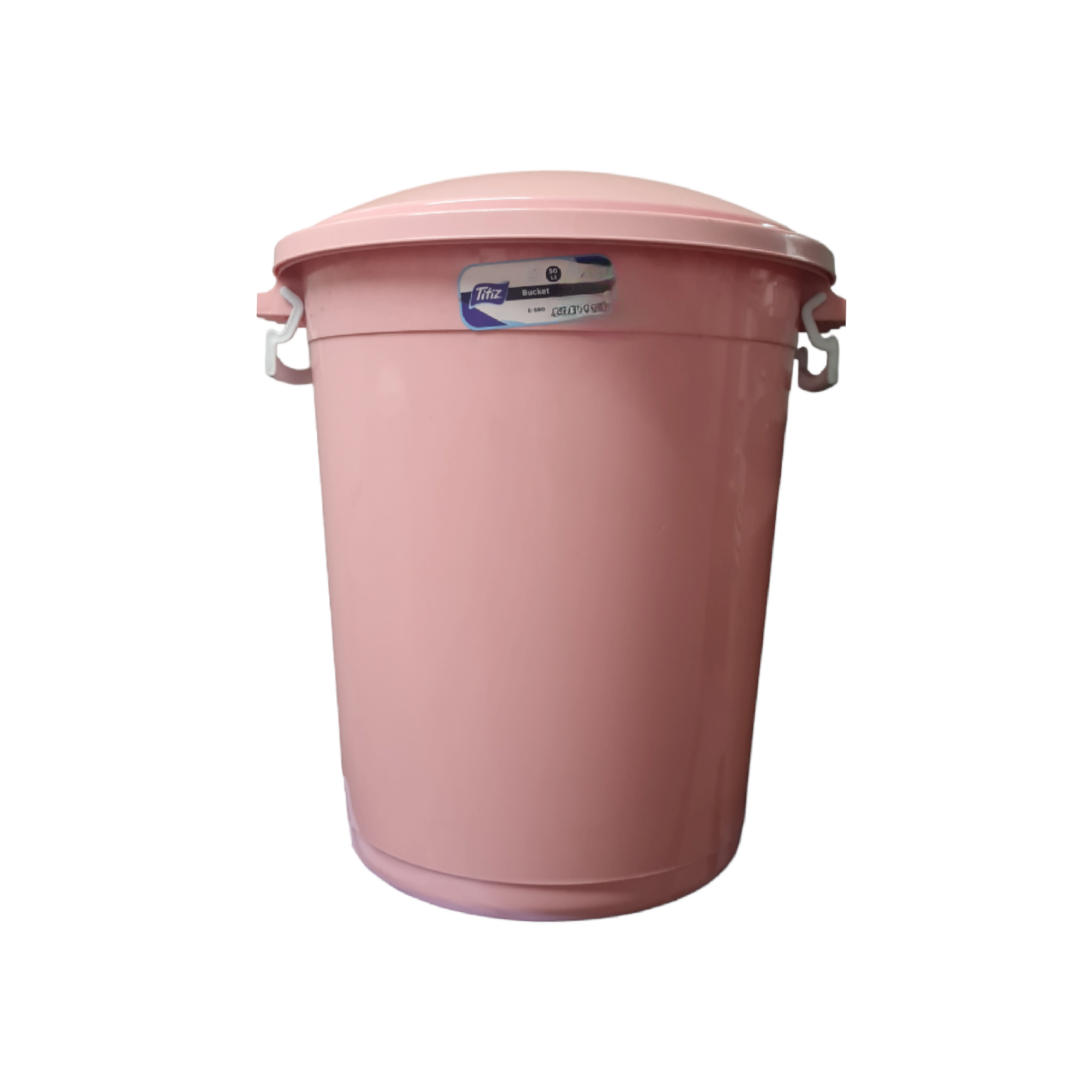 Titiz 50L Plastic Refuse Waste Bin Bucket with Clip Lock Lid E-580