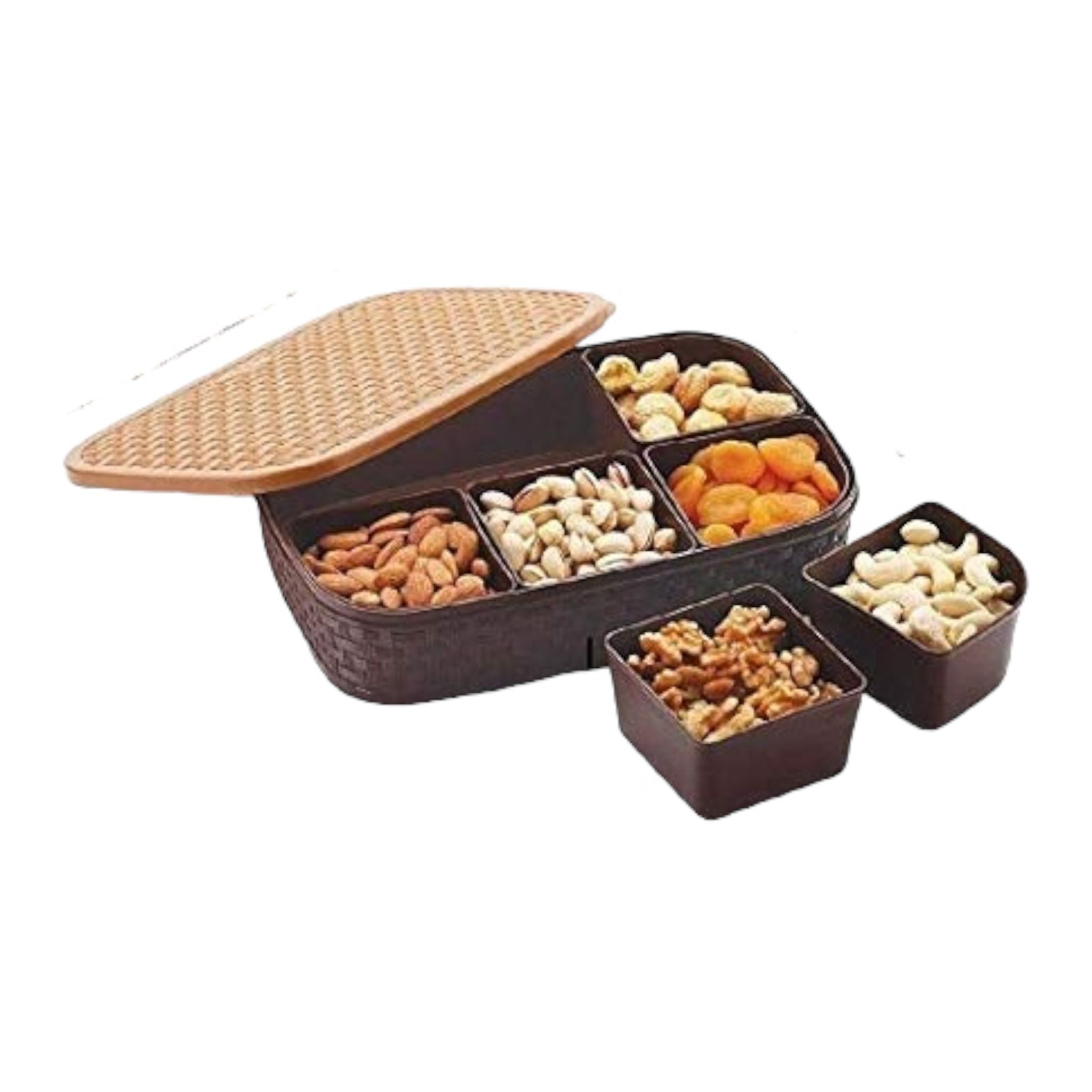 Nakoda Gemini Masala Dabba Plastic Spice Box Rectangular Nu Ware