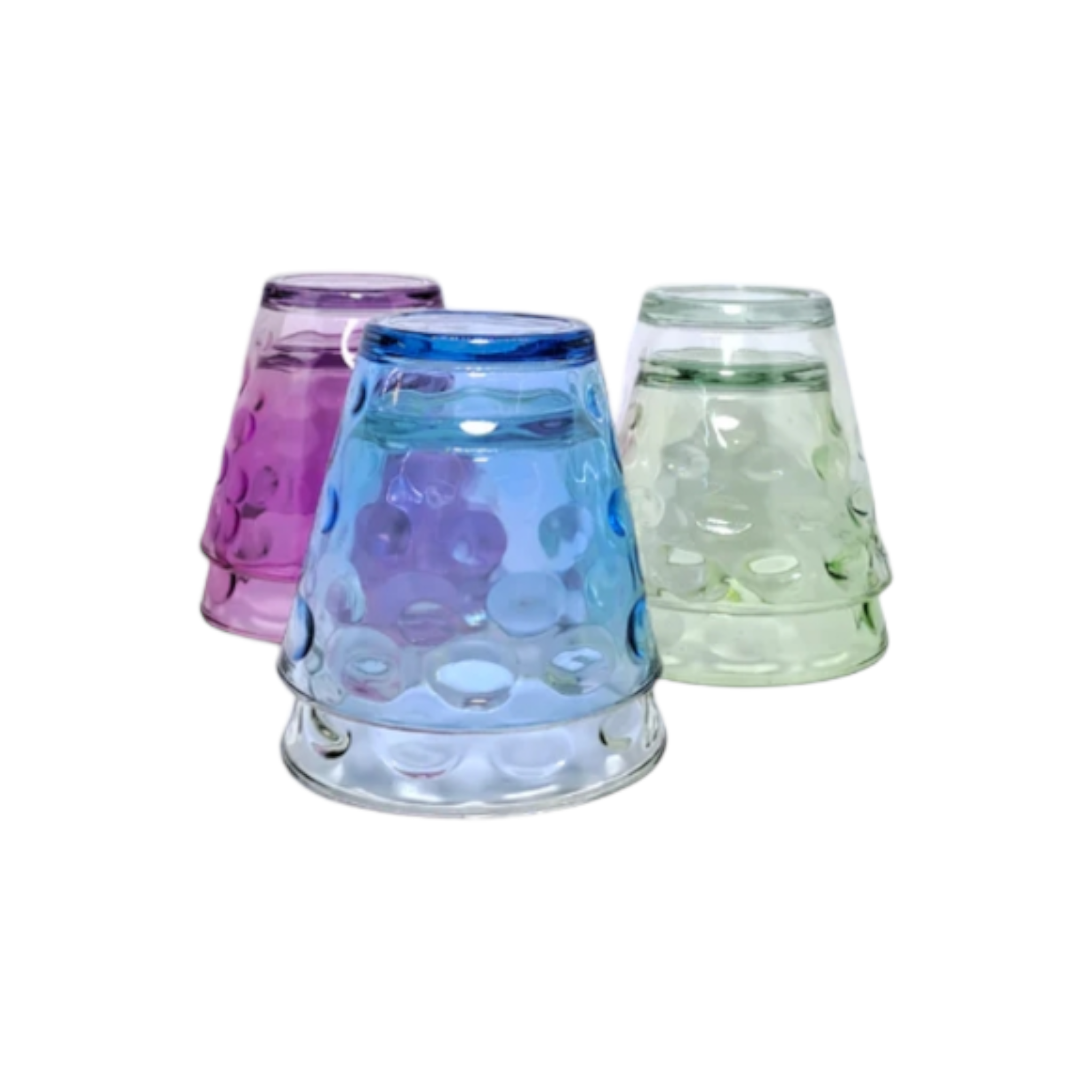 Glass Tumbler Colored 6pack